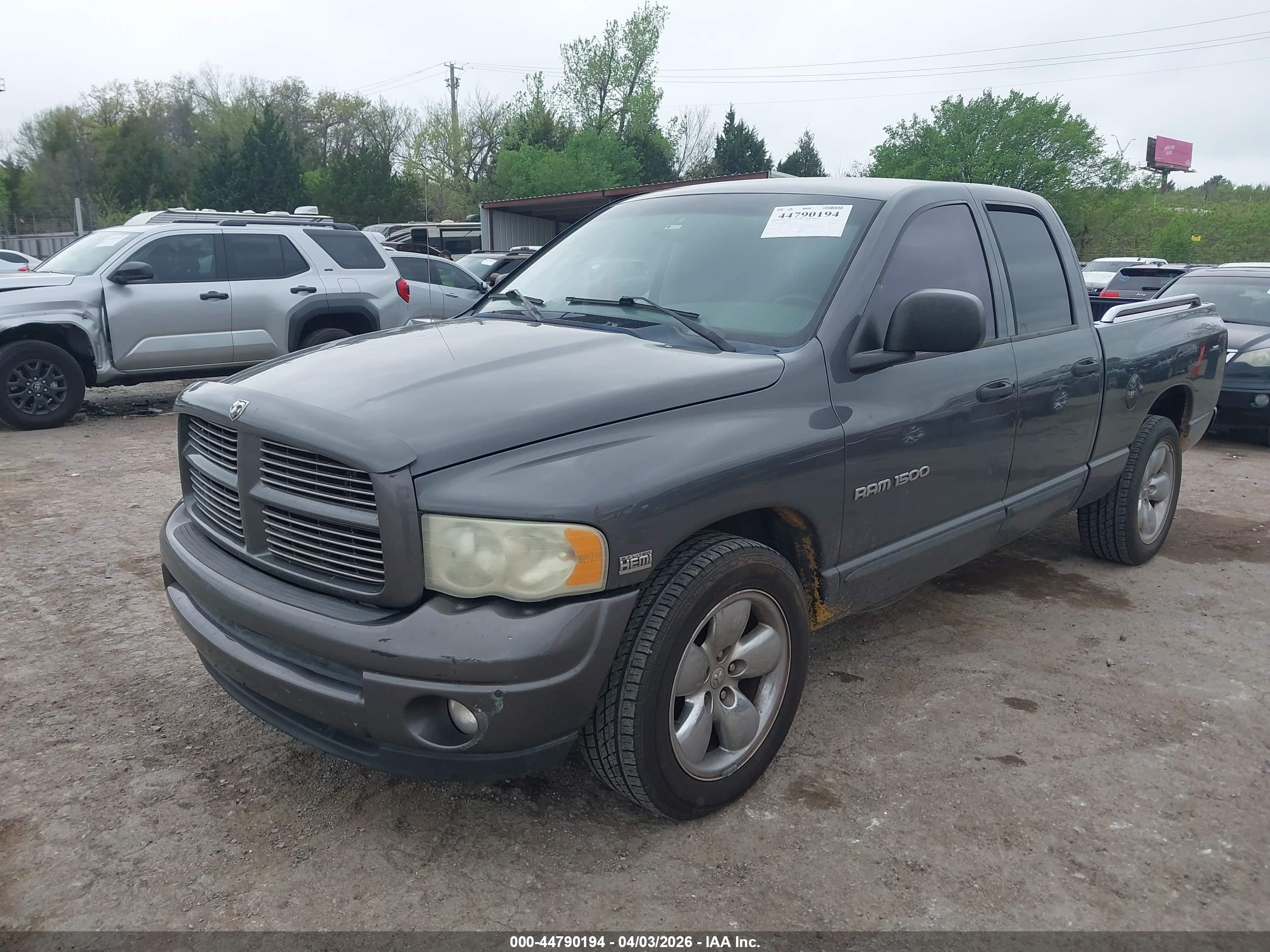 2004 Dodge Ram 1500 Slt/laramie Gray vin: 1D7HA18D94S527547