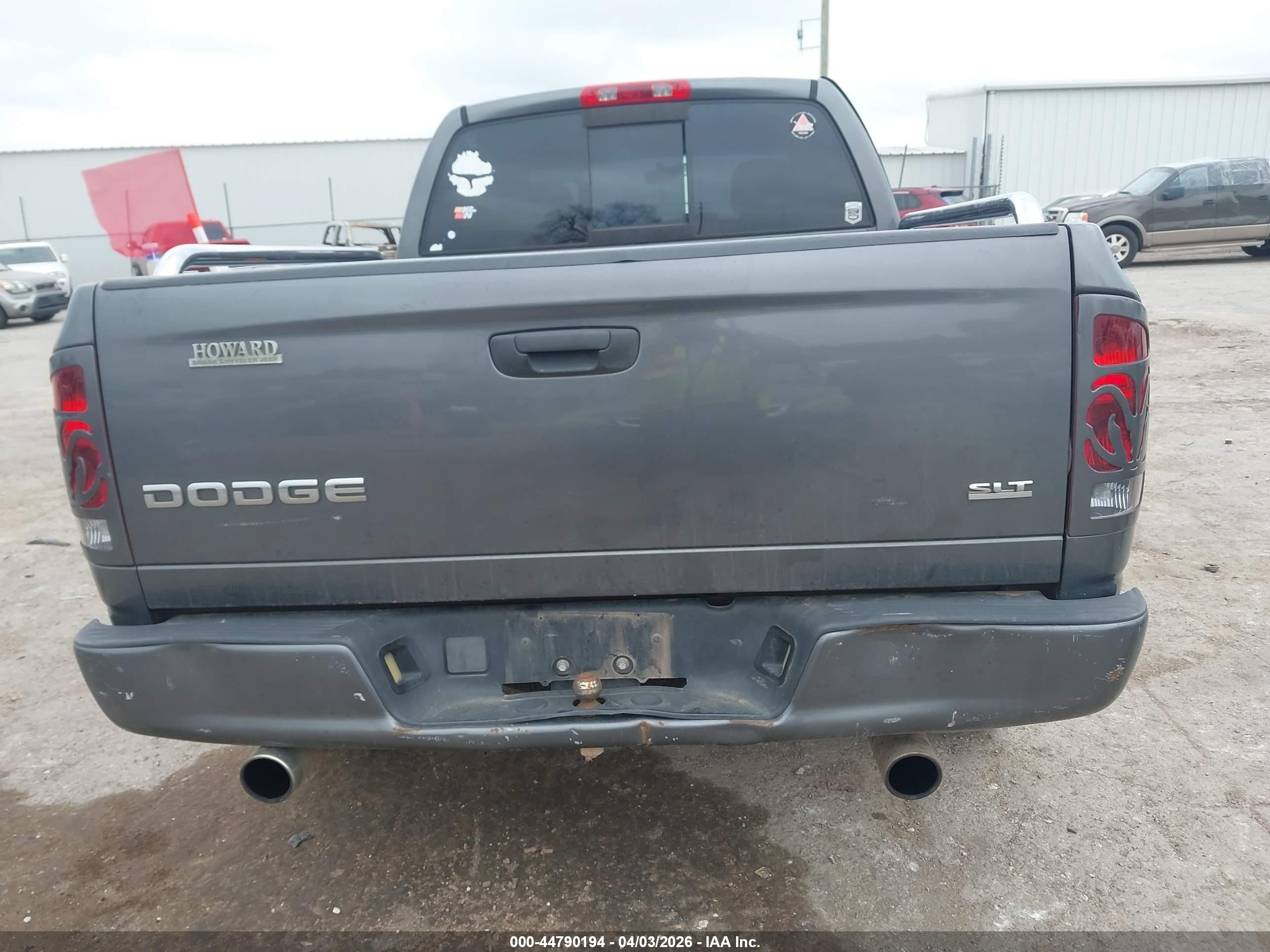 2004 Dodge Ram 1500 Slt/laramie Gray vin: 1D7HA18D94S527547