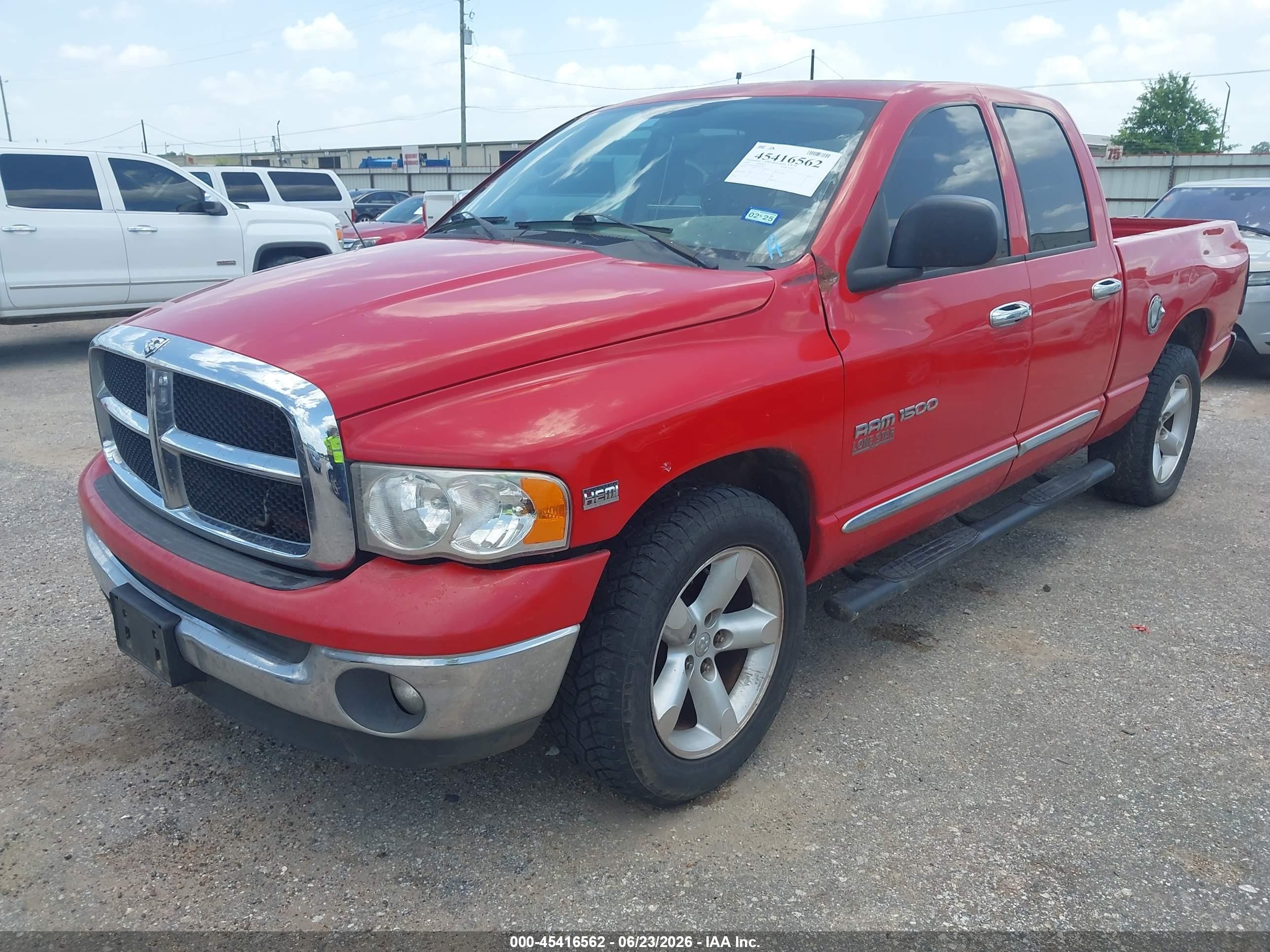 2005 Dodge Ram 1500 Slt/laramie Red vin: 1D7HA18D95J629910