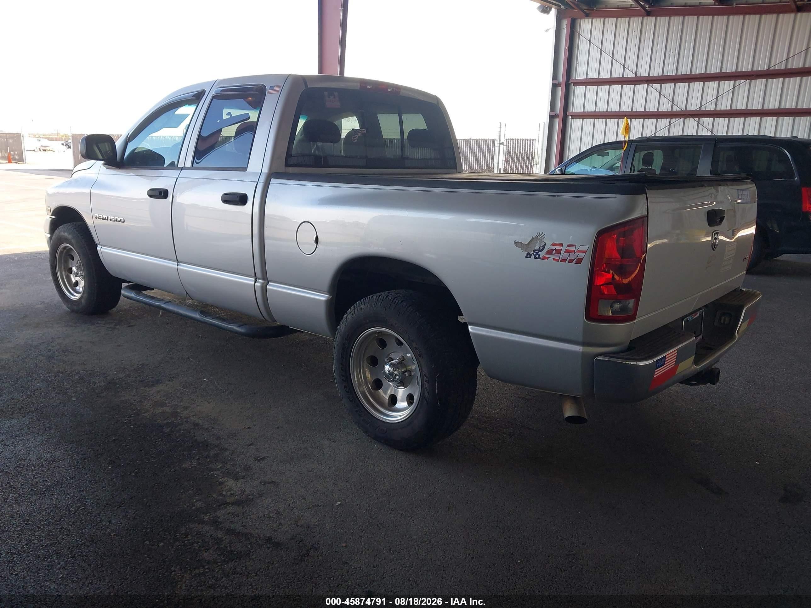 2005 Dodge Ram 1500 Slt/laramie Silver vin: 1D7HA18D95S284548
