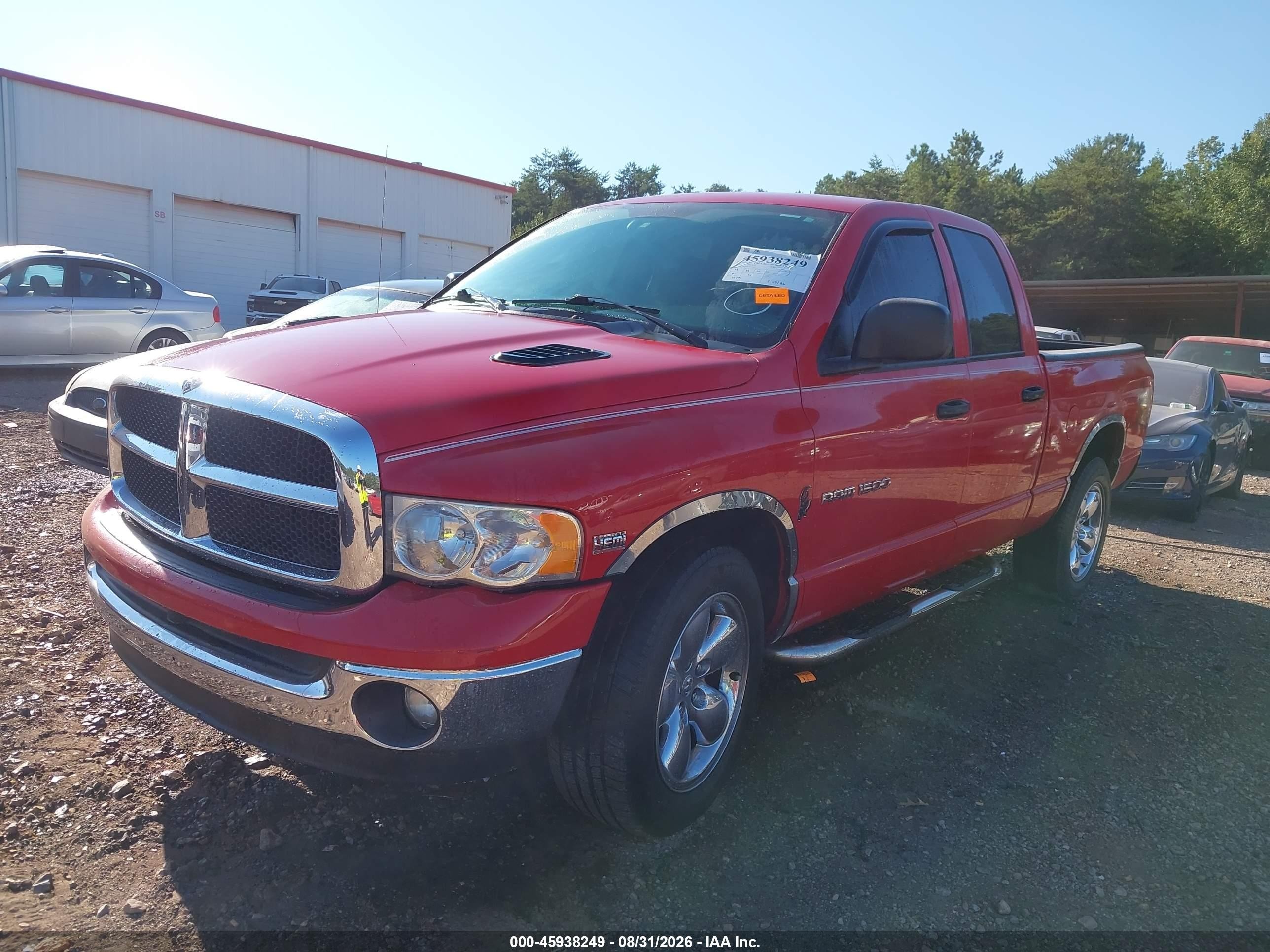 2005 Dodge Ram 1500 Slt/laramie Red vin: 1D7HA18DX5S239361