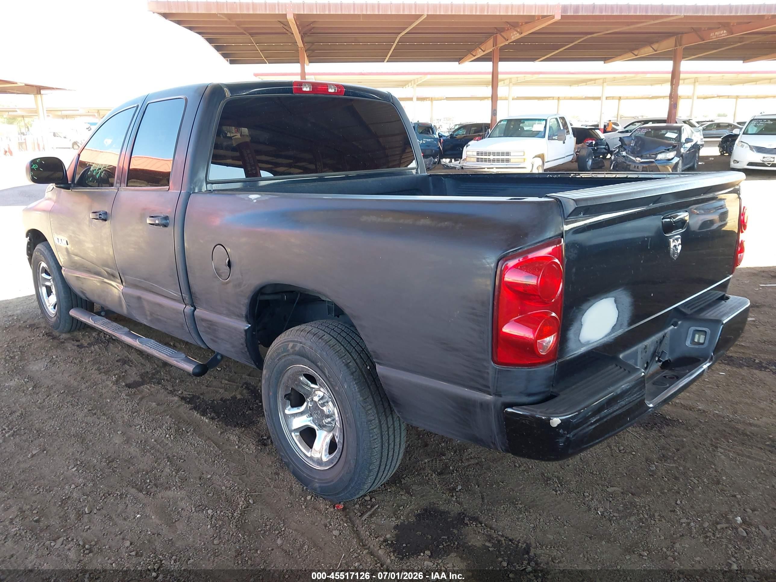 2008 Dodge Ram 1500 St/sxt Black vin: 1D7HA18K18J205091