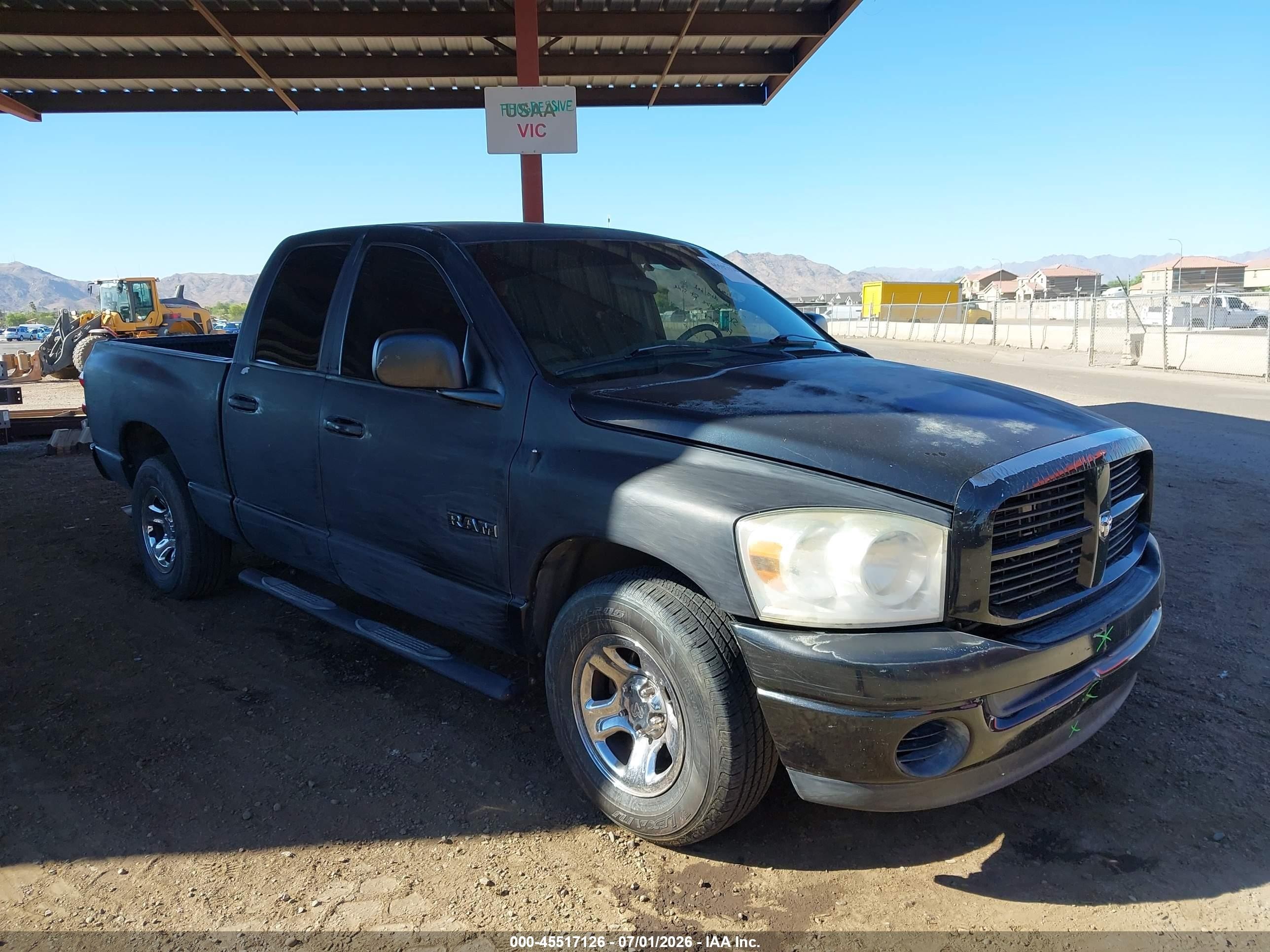 2008 Dodge Ram 1500 St/sxt Black vin: 1D7HA18K18J205091