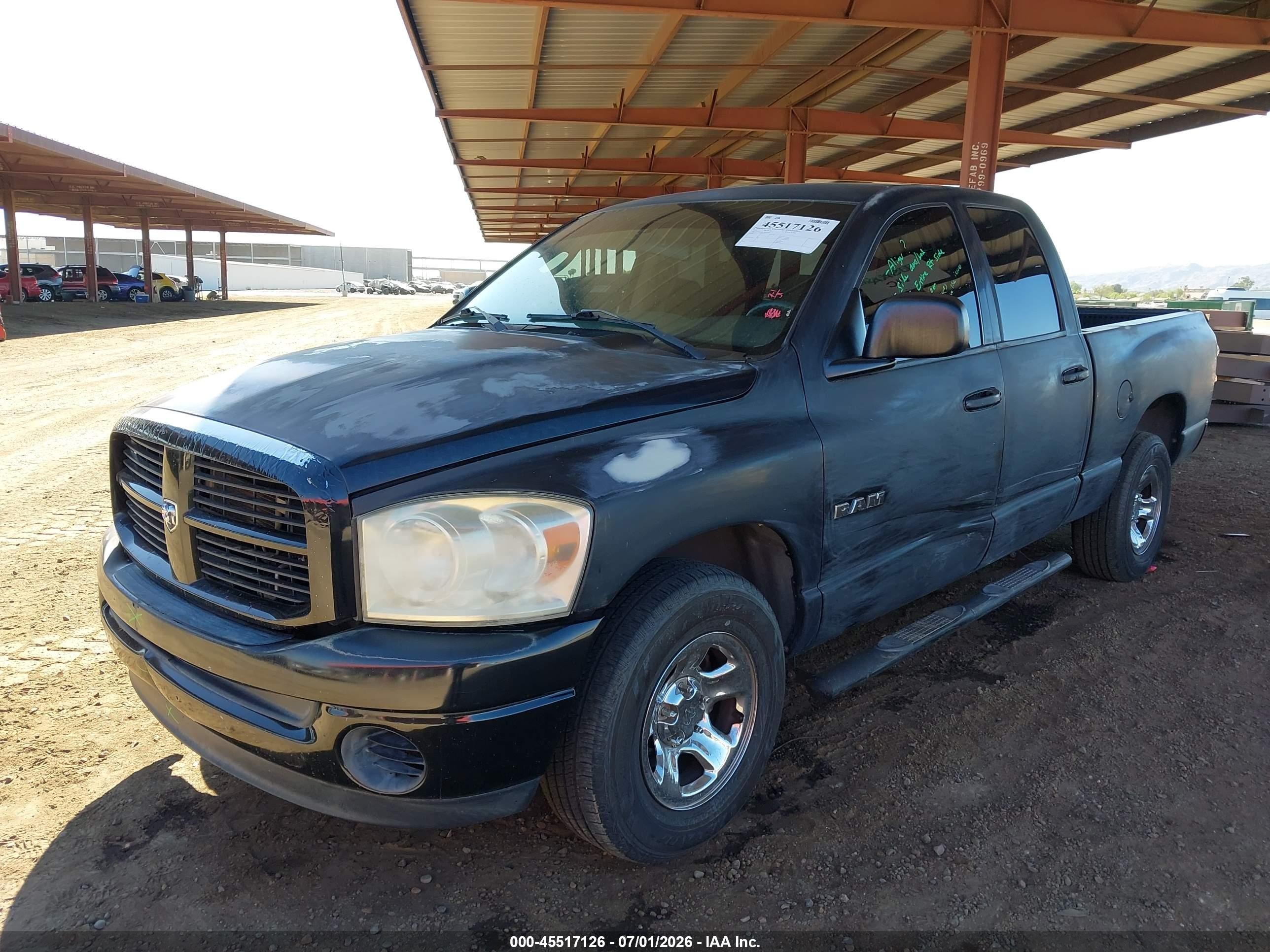 2008 Dodge Ram 1500 St/sxt Black vin: 1D7HA18K18J205091