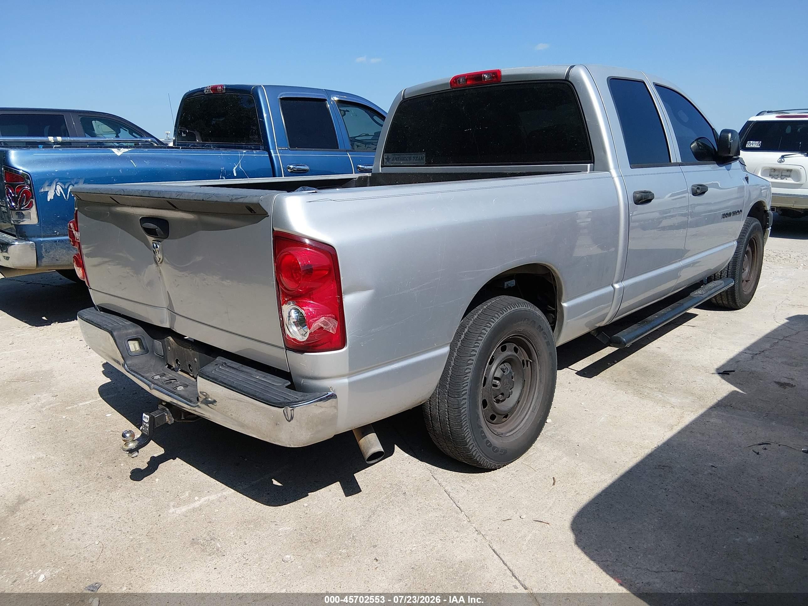 2007 Dodge Ram 1500 St Silver vin: 1D7HA18K27J621486