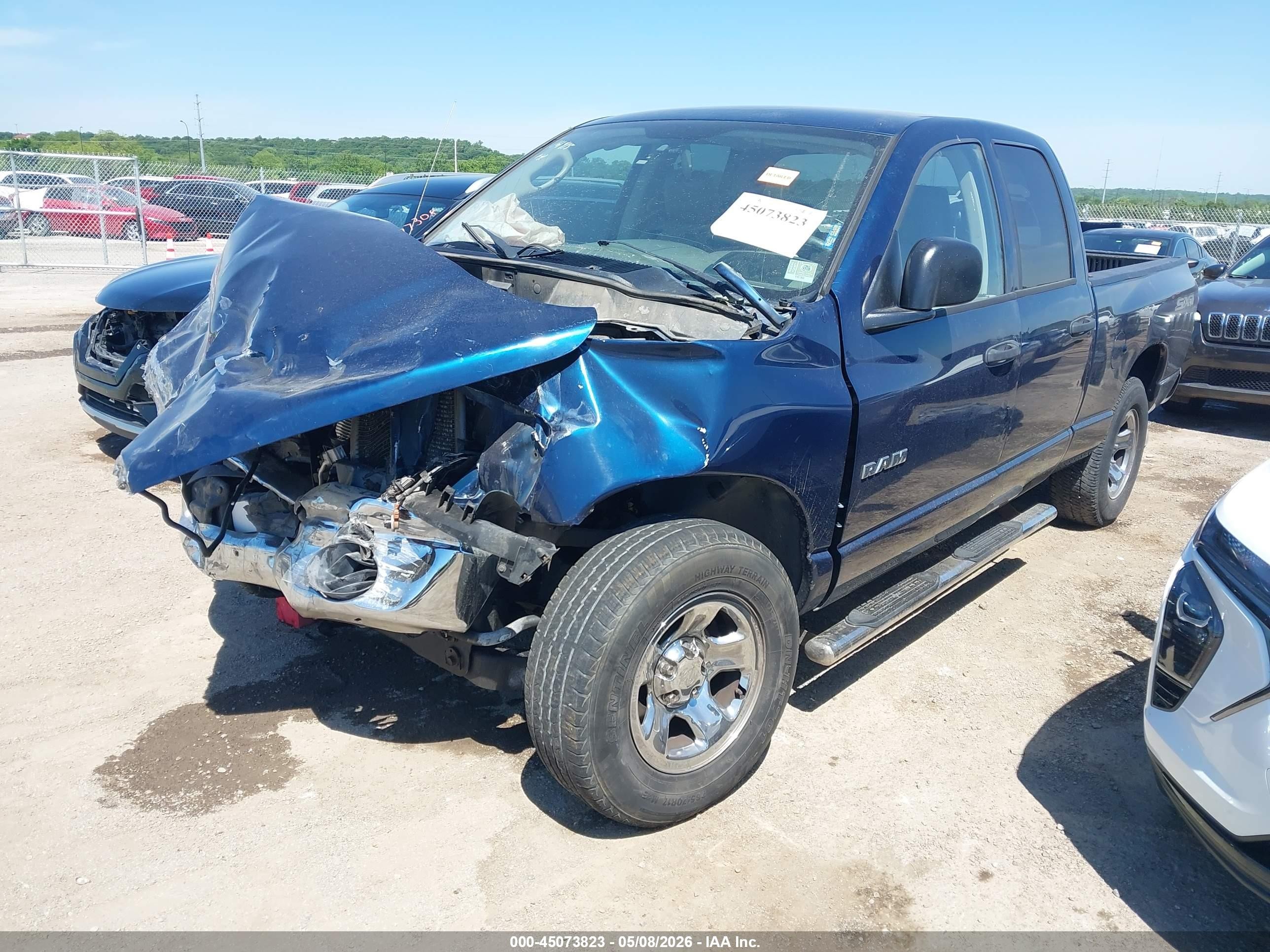 2008 Dodge Ram 1500 St/sxt Blue vin: 1D7HA18K28J205245