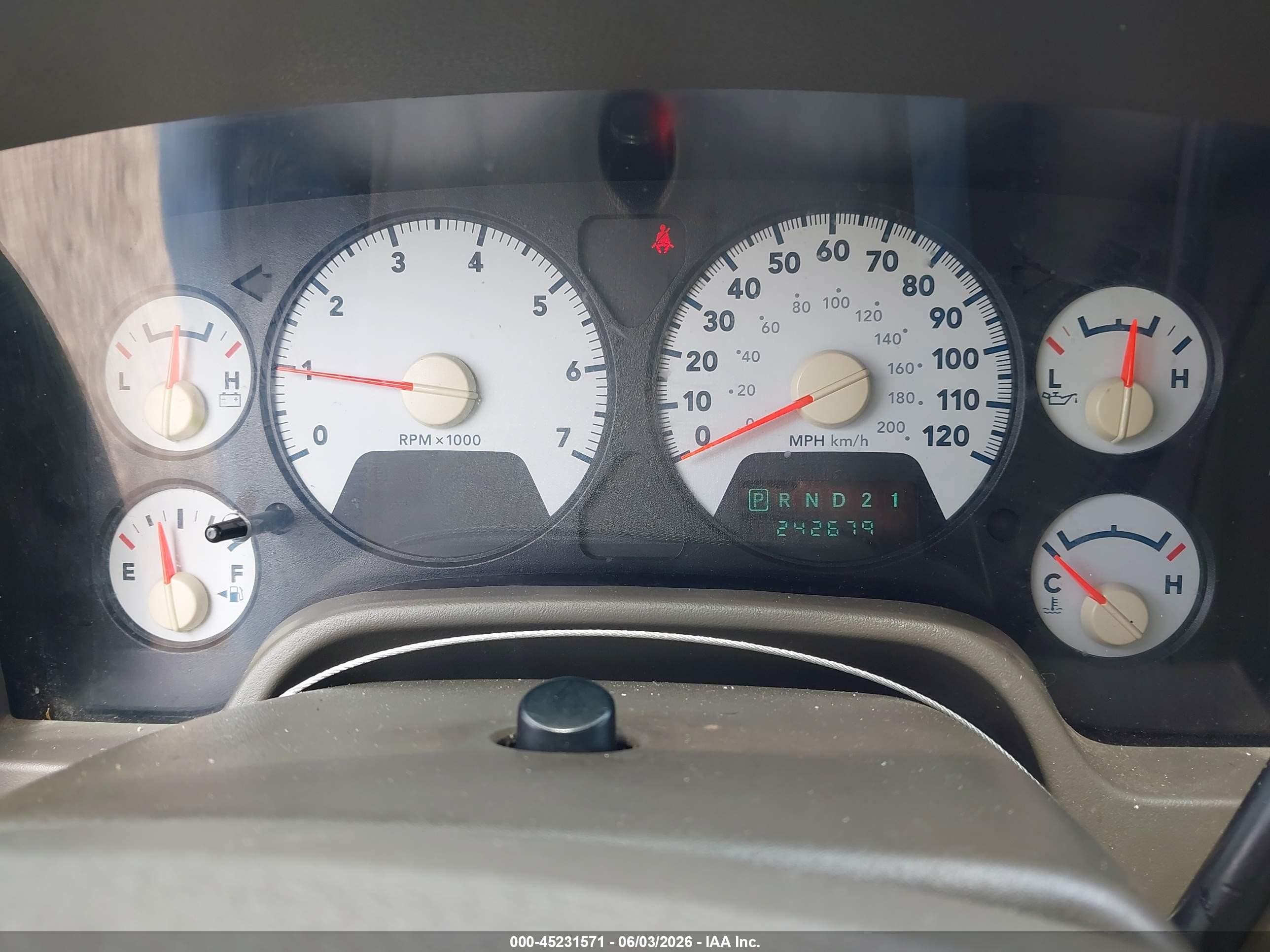 2007 Dodge Ram 1500 St White vin: 1D7HA18K47J519509