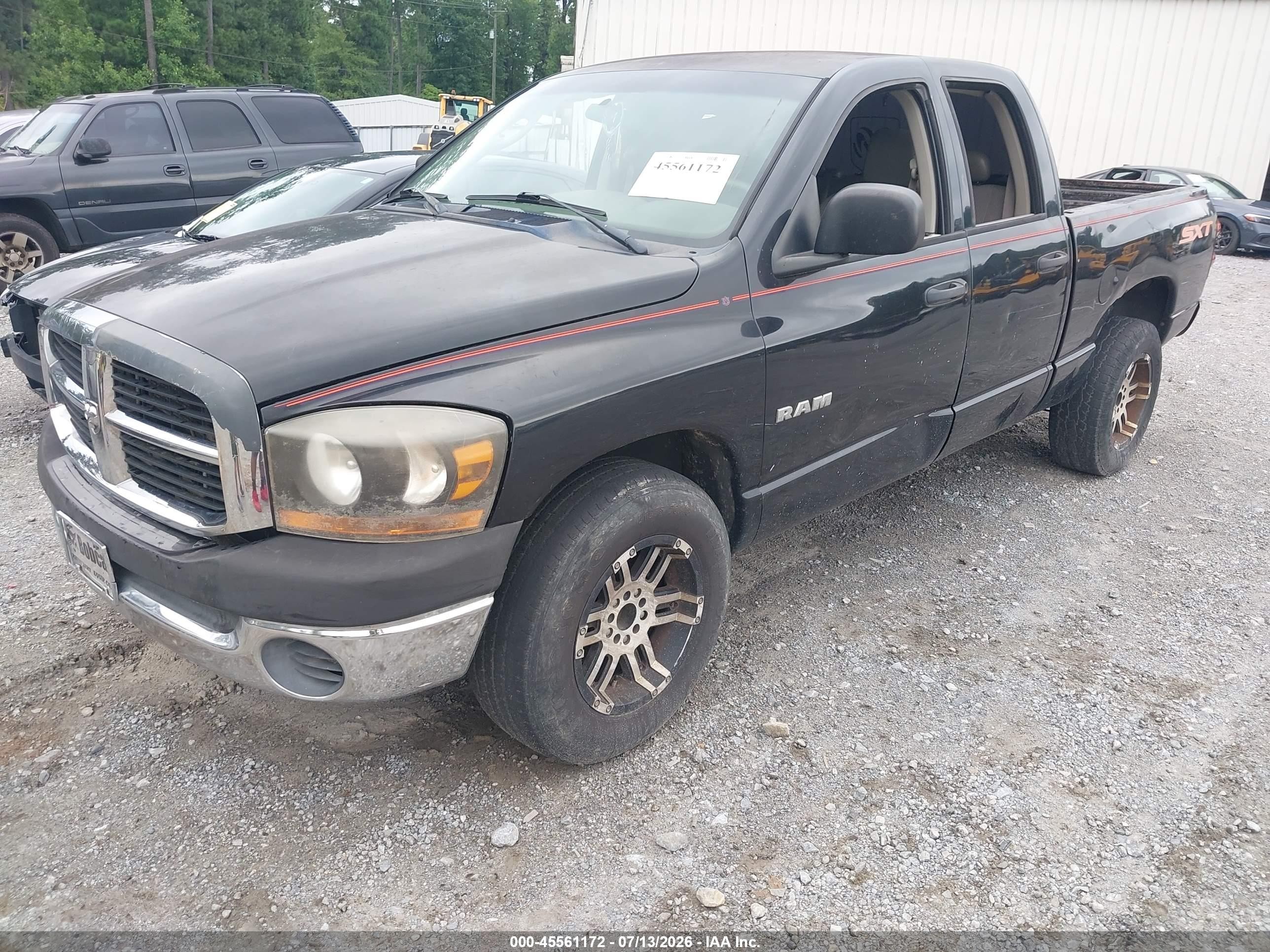2008 Dodge Ram 1500 St/sxt Black vin: 1D7HA18K78J170153