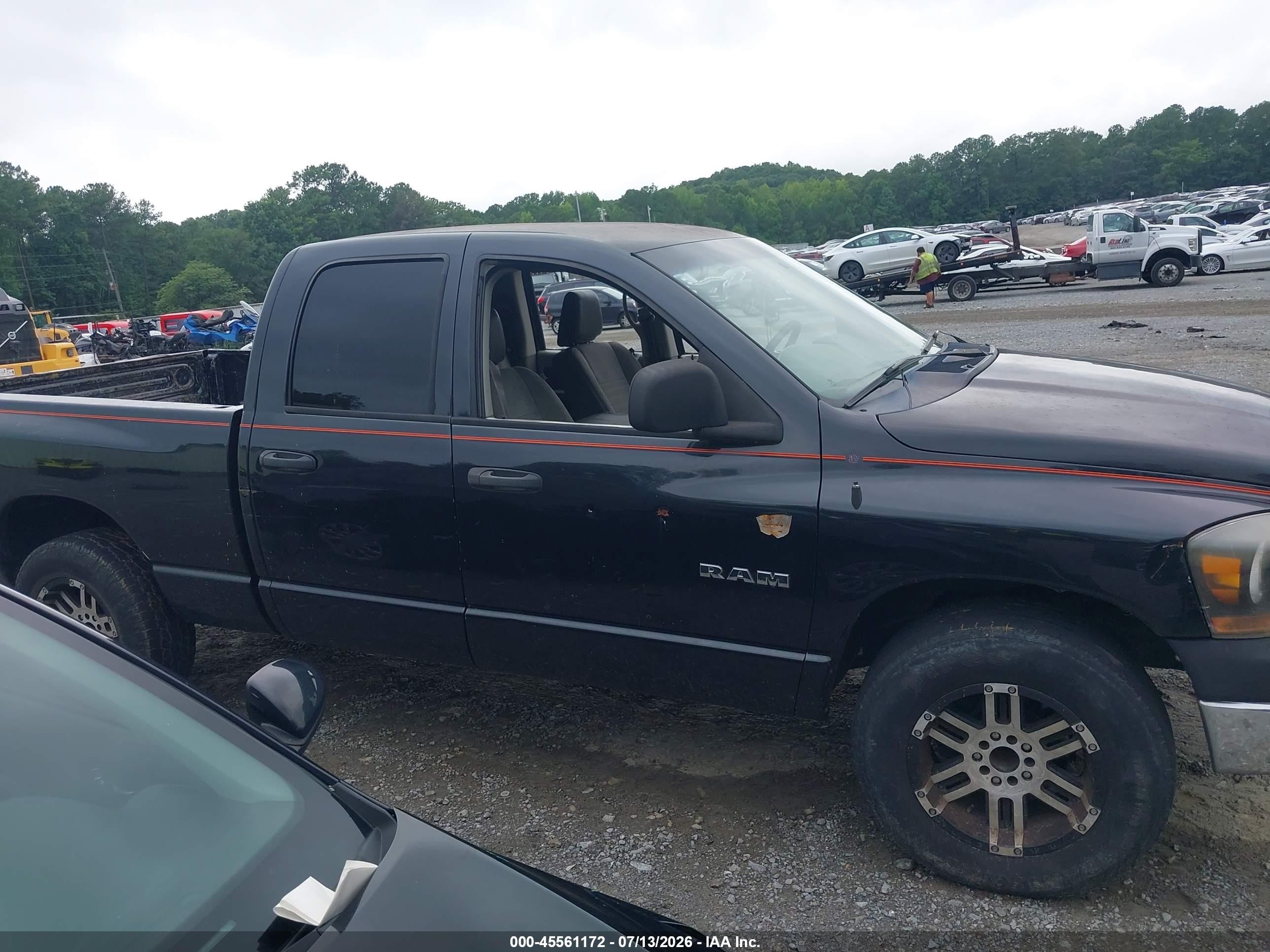 2008 Dodge Ram 1500 St/sxt Black vin: 1D7HA18K78J170153