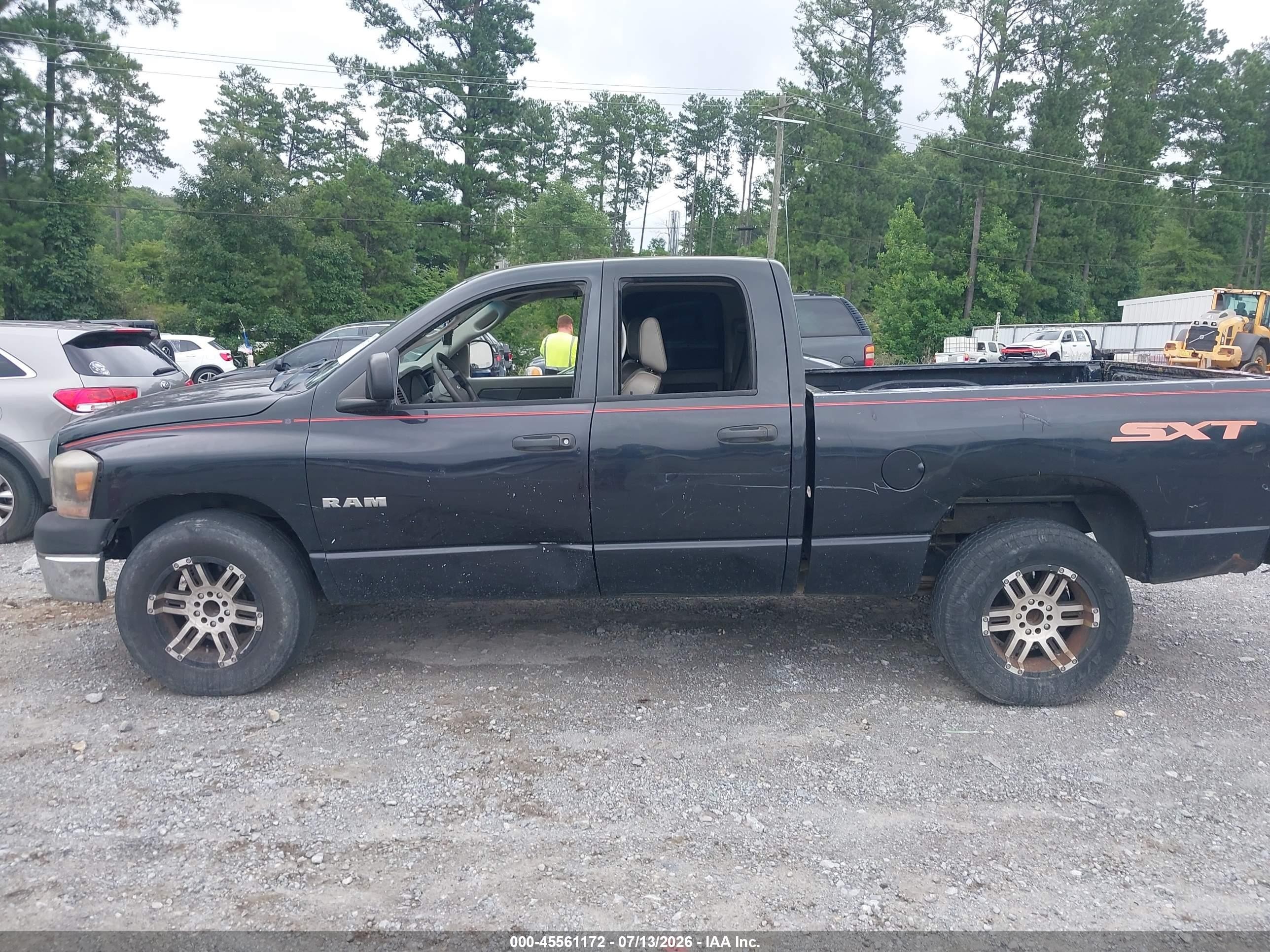 2008 Dodge Ram 1500 St/sxt Black vin: 1D7HA18K78J170153