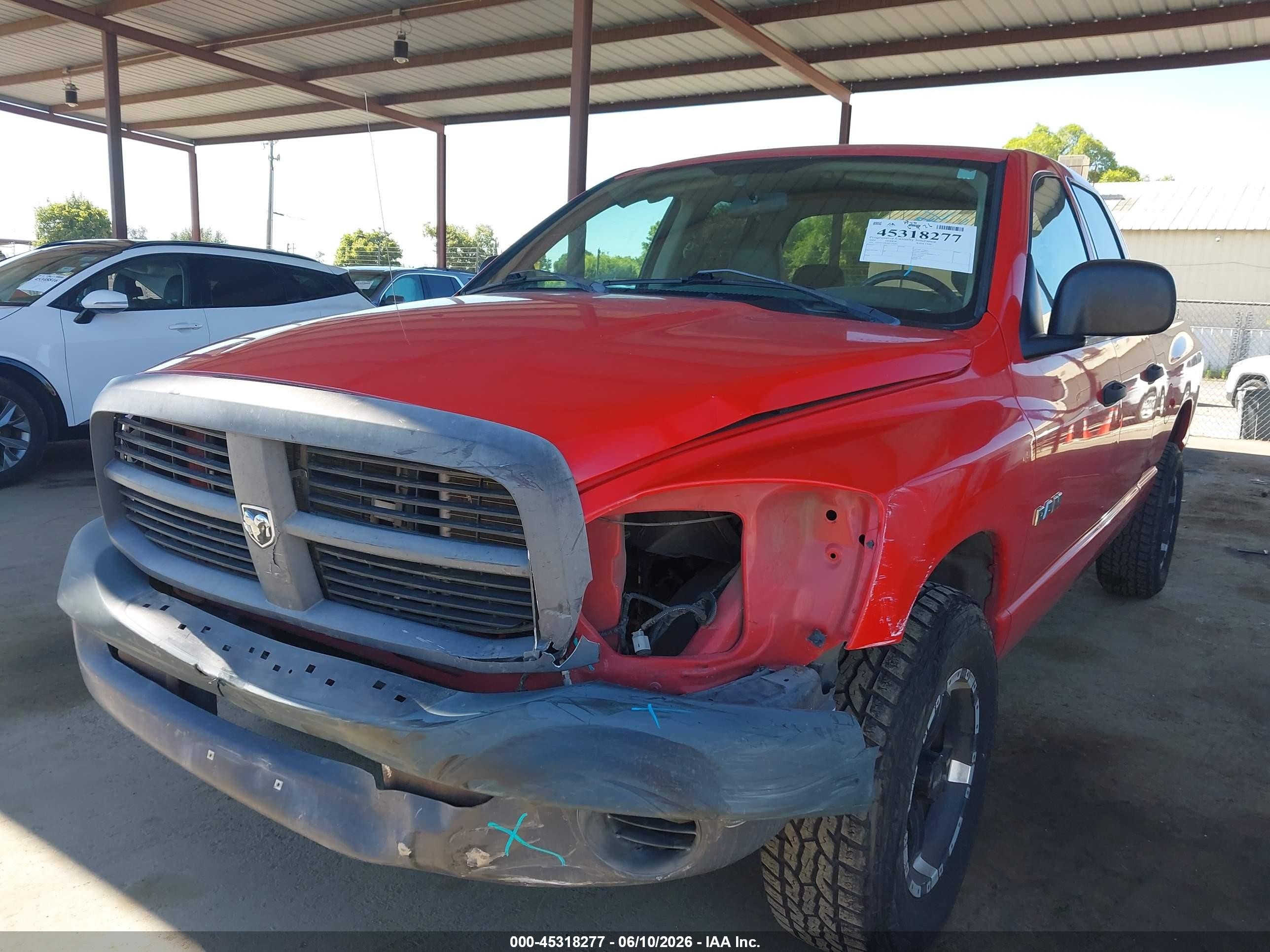 2008 Dodge Ram 1500 St/sxt Red vin: 1D7HA18K98J177900