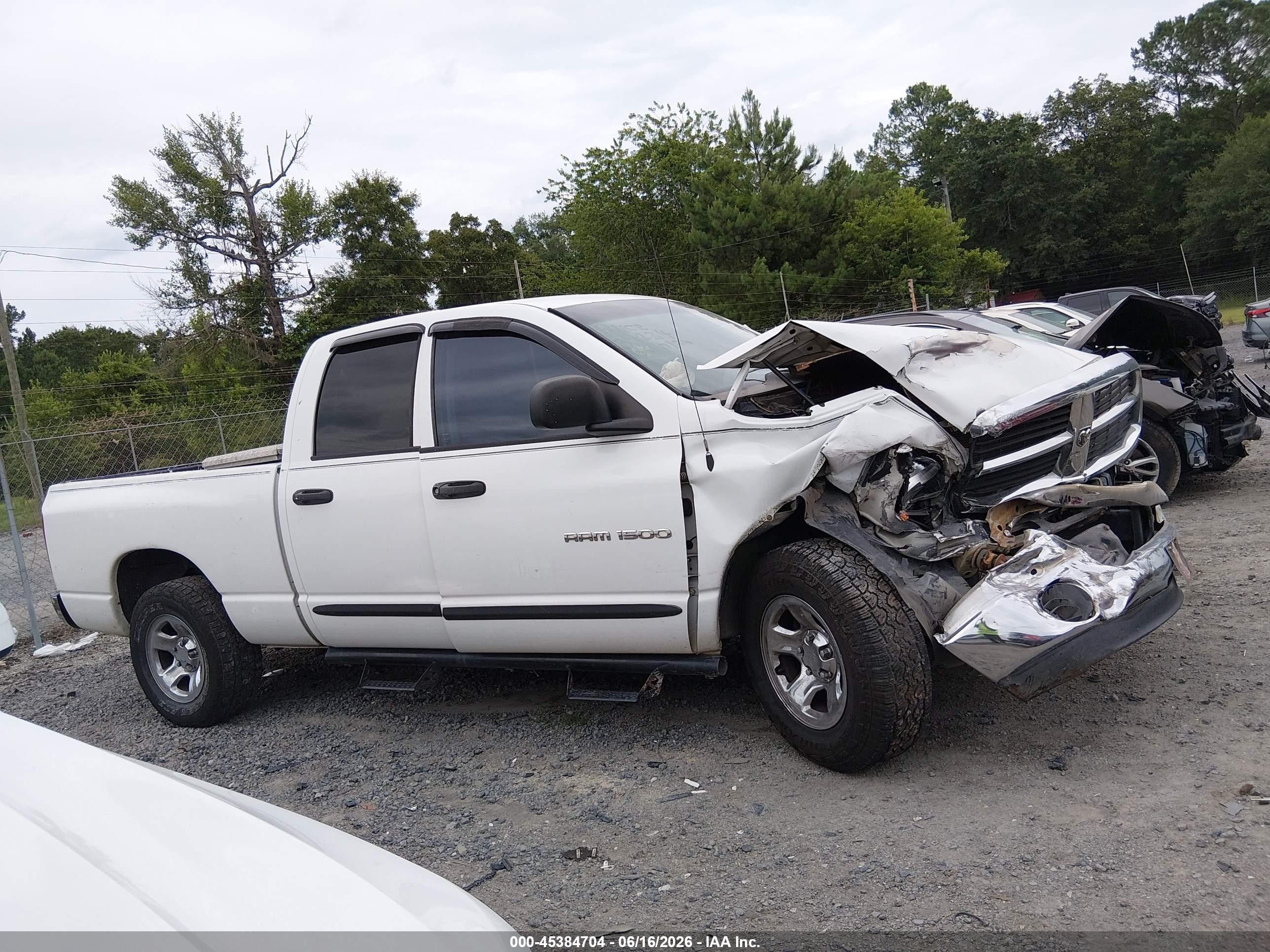 2006 Dodge Ram 1500 St White vin: 1D7HA18KX6J118660