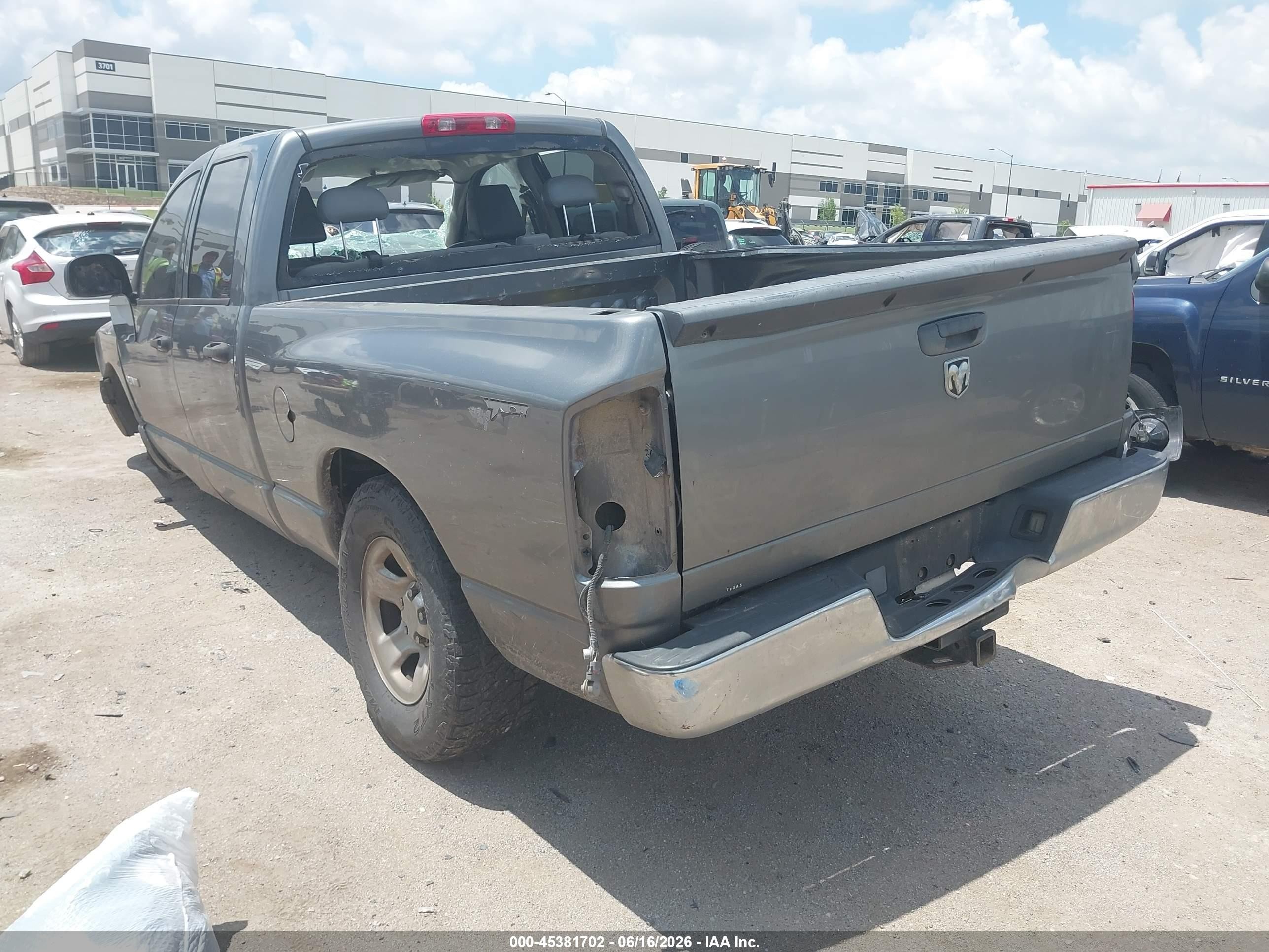 2008 Dodge Ram 1500 St/sxt Gray vin: 1D7HA18KX8J125272