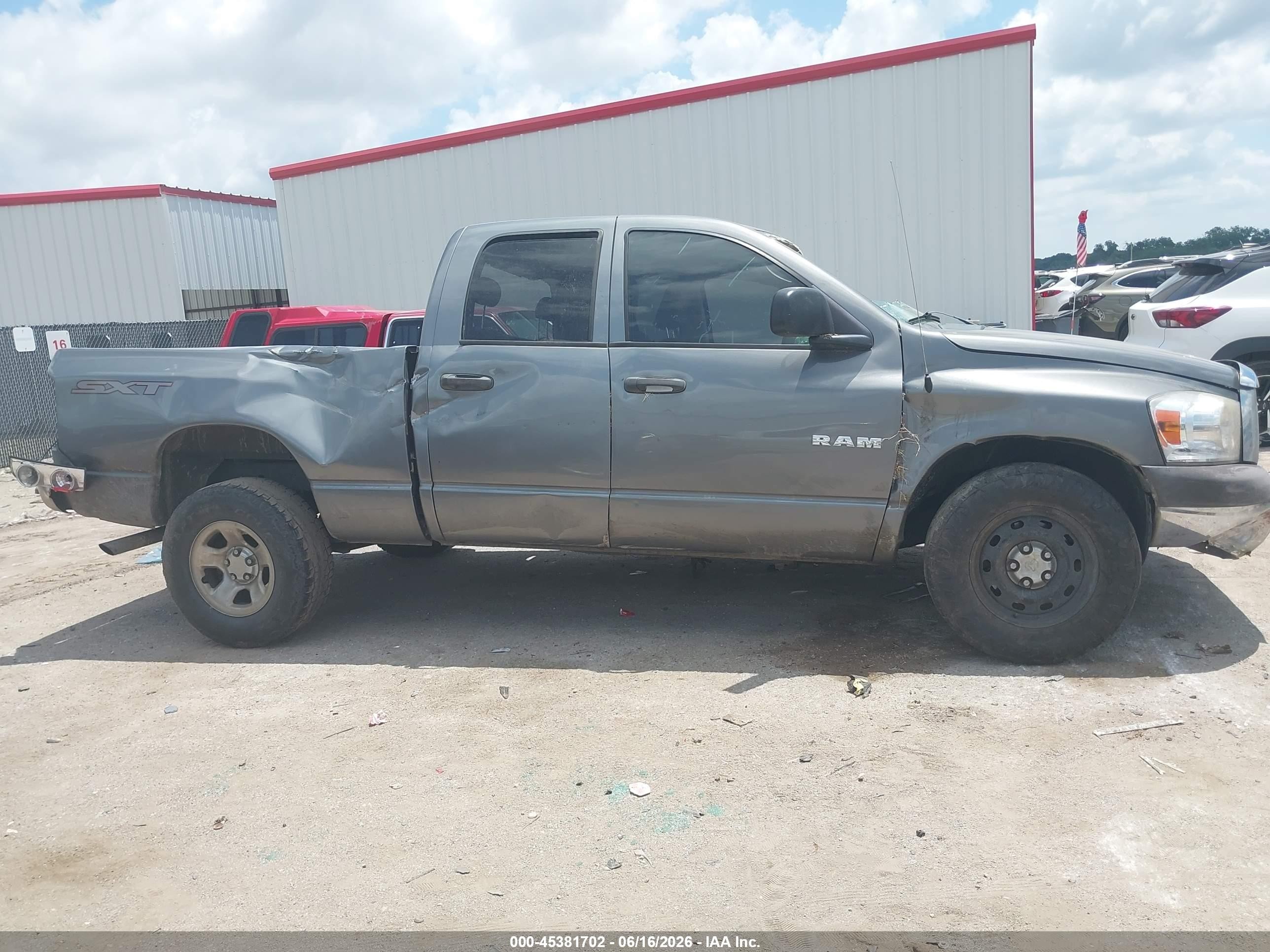 2008 Dodge Ram 1500 St/sxt Gray vin: 1D7HA18KX8J125272