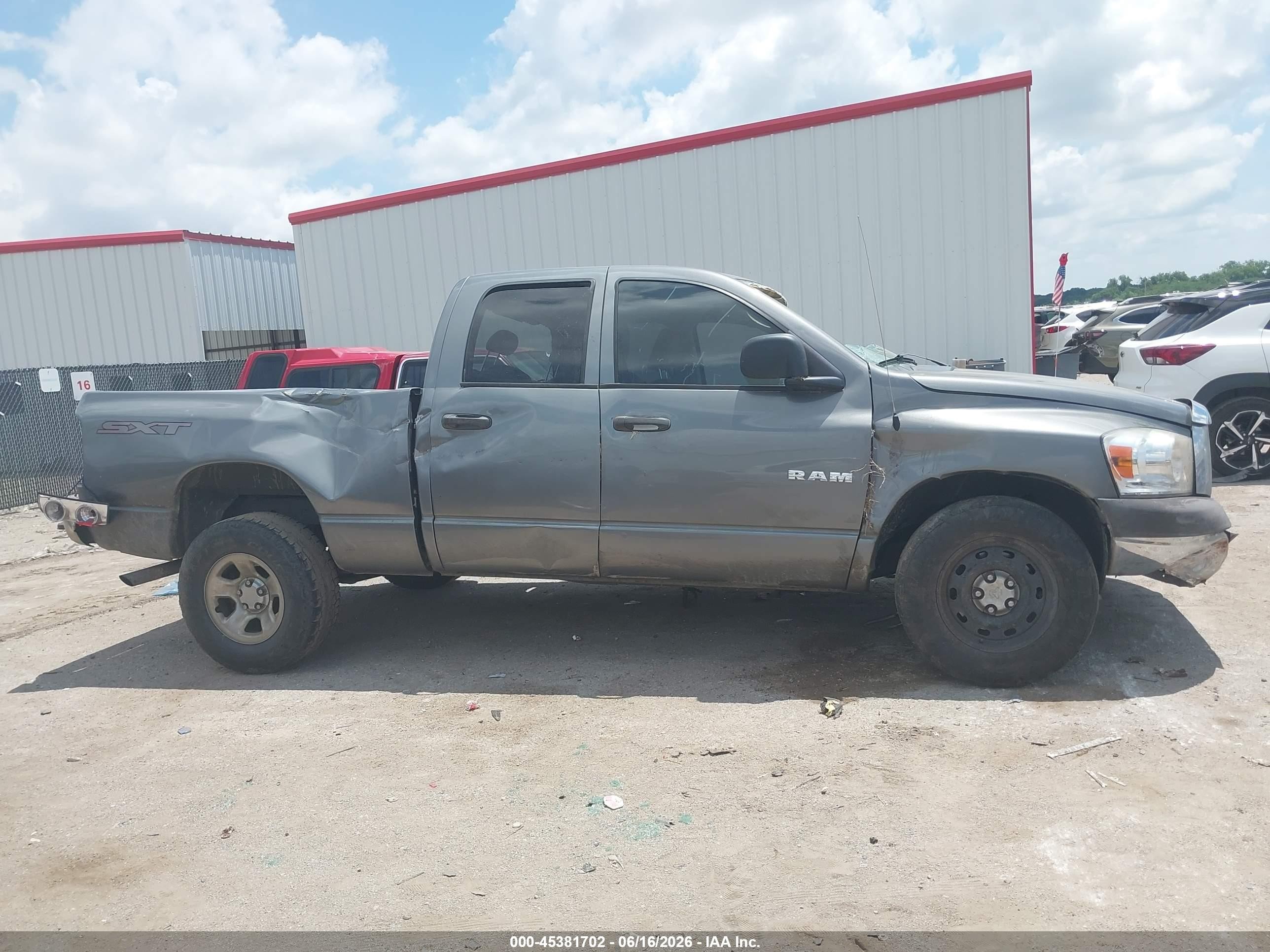 2008 Dodge Ram 1500 St/sxt Gray vin: 1D7HA18KX8J125272