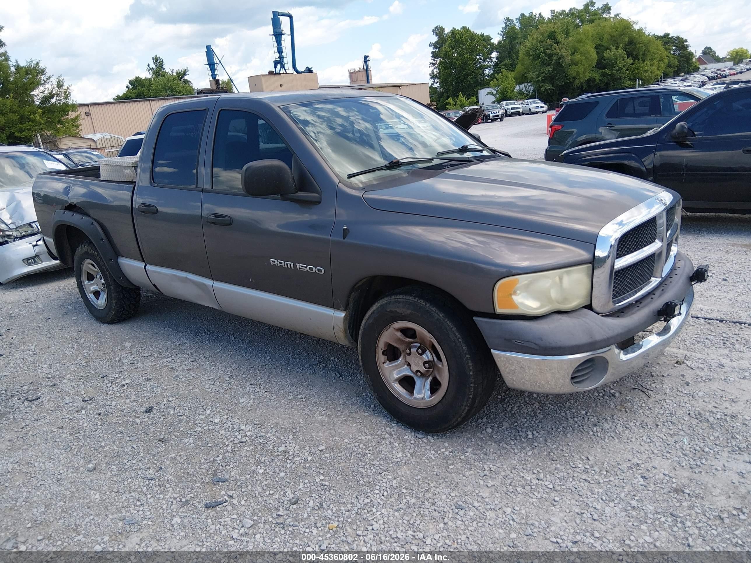 2003 Dodge Ram 1500 St/slt Gray vin: 1D7HA18N03J542564