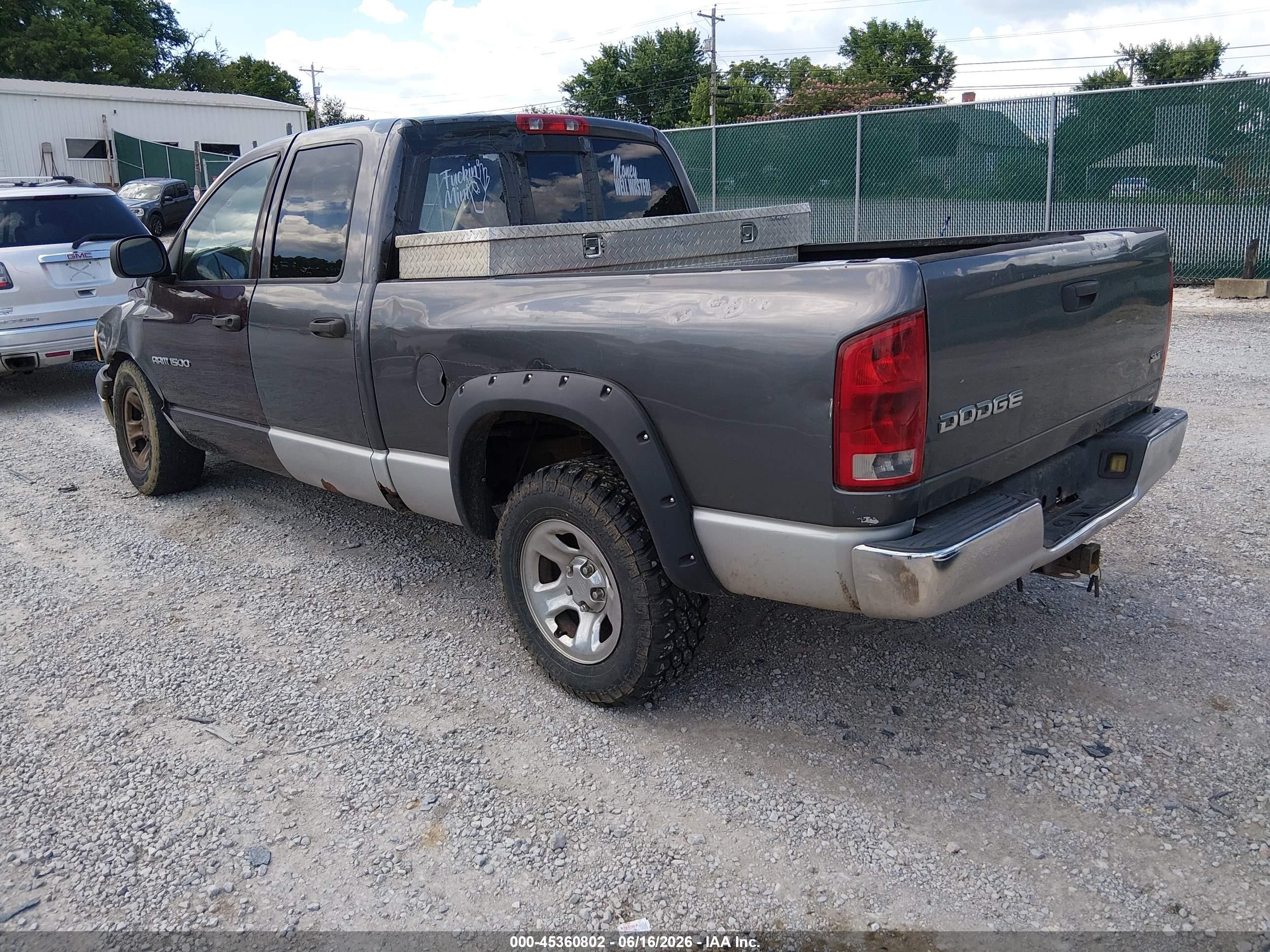 2003 Dodge Ram 1500 St/slt Gray vin: 1D7HA18N03J542564