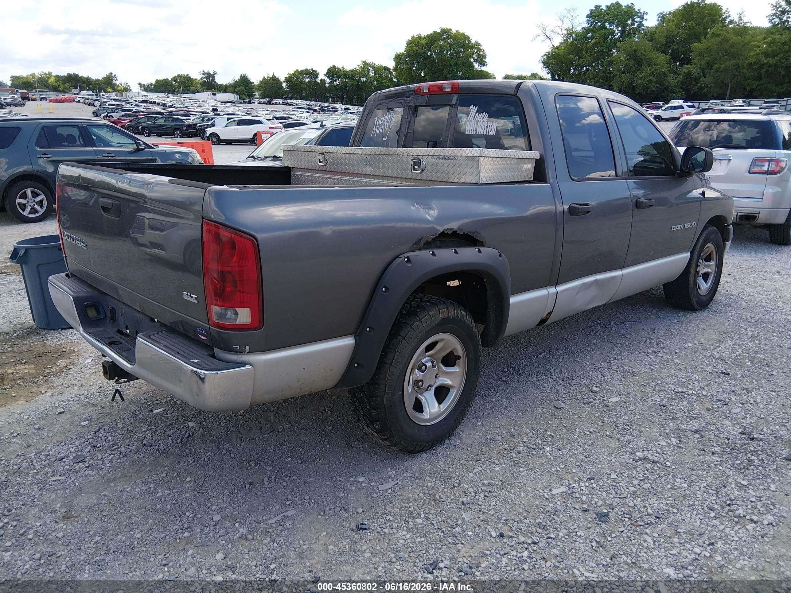 2003 Dodge Ram 1500 St/slt Gray vin: 1D7HA18N03J542564