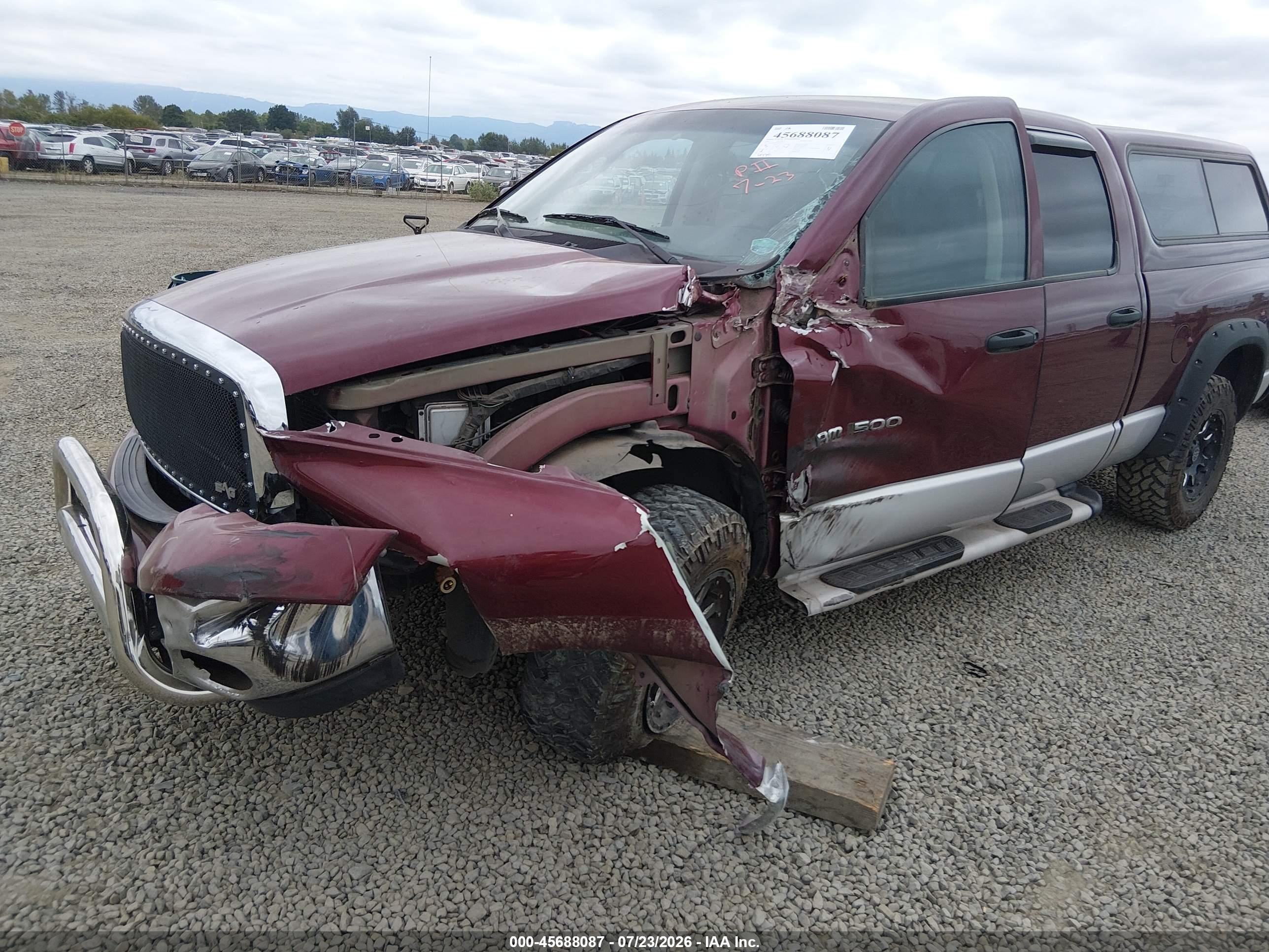 2003 Dodge Ram 1500 Slt/laramie/st Red vin: 1D7HA18N03S162912