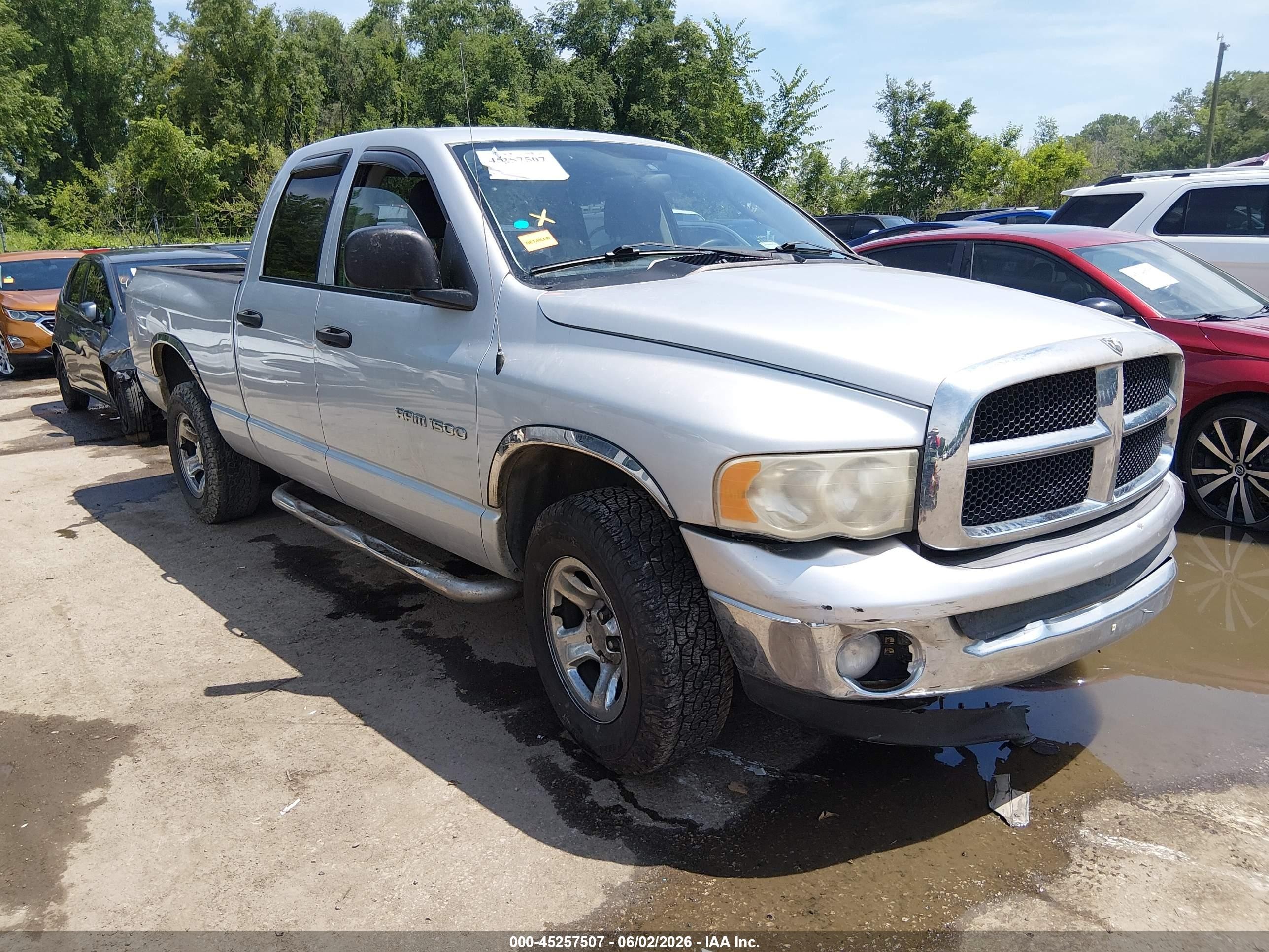 2003 Dodge Ram 1500 Slt/laramie/st Silver vin: 1D7HA18N03S252285