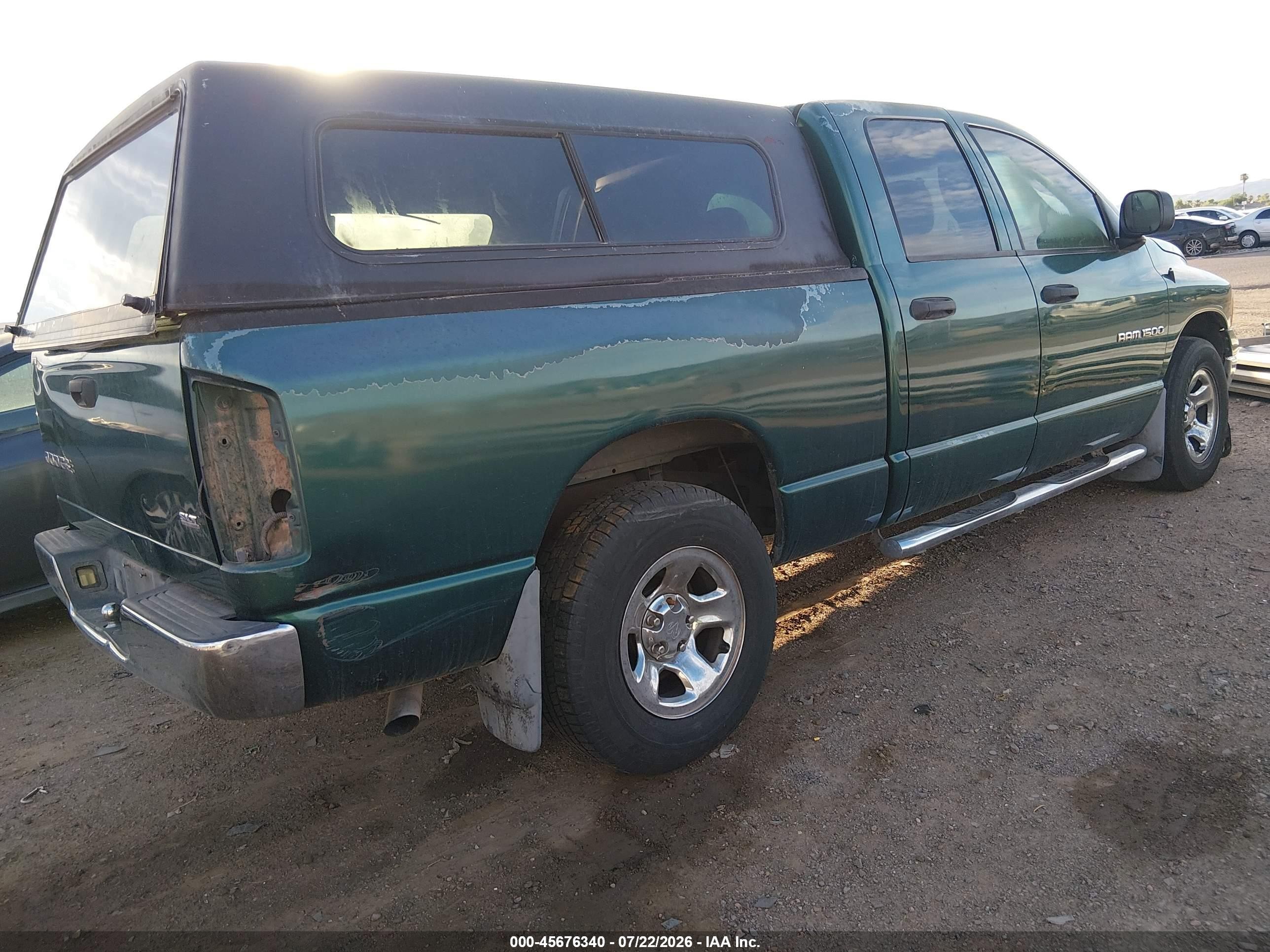 2003 Dodge Ram 1500 Slt/laramie/st Green vin: 1D7HA18N03S379375