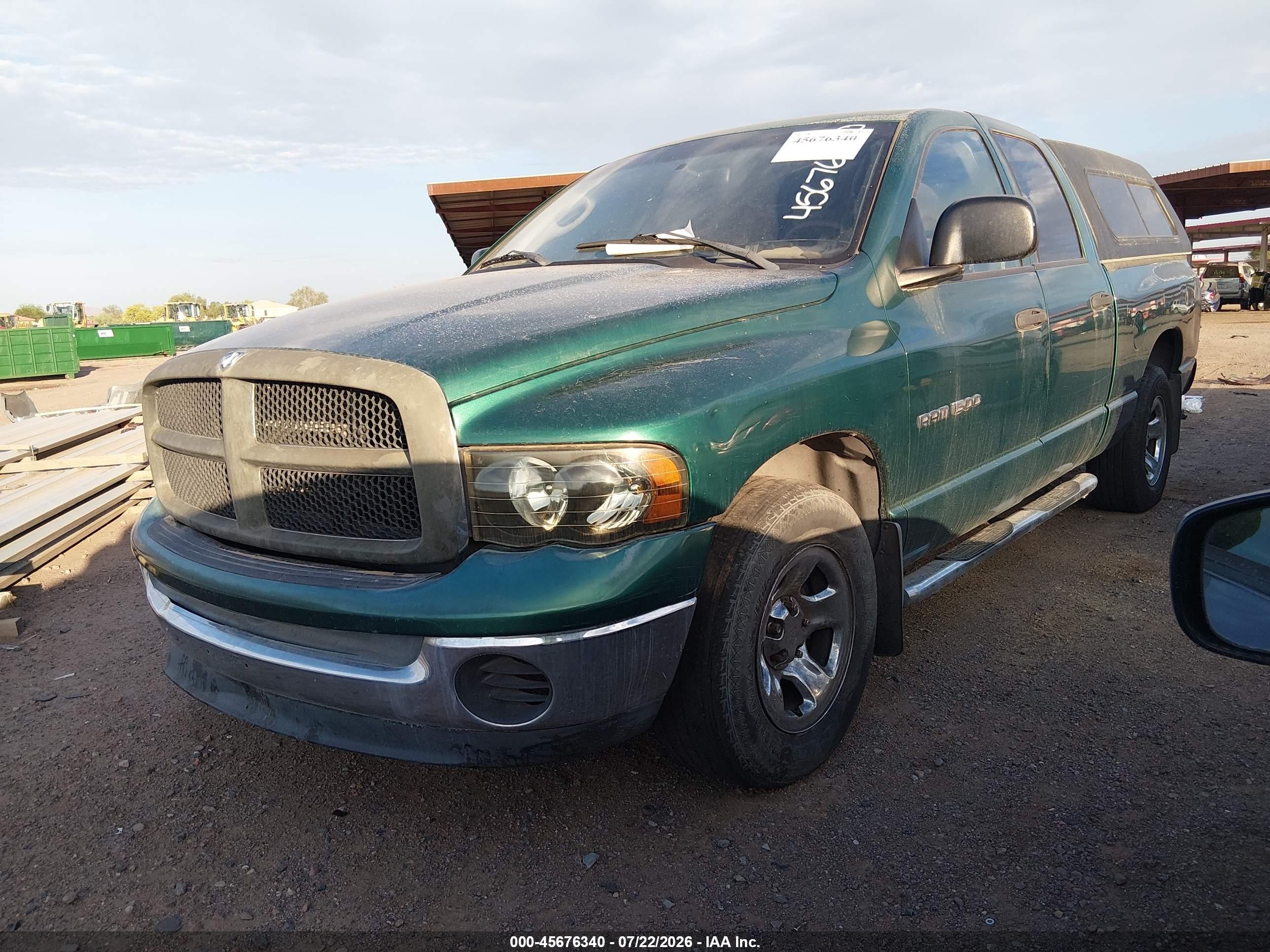 2003 Dodge Ram 1500 Slt/laramie/st Green vin: 1D7HA18N03S379375