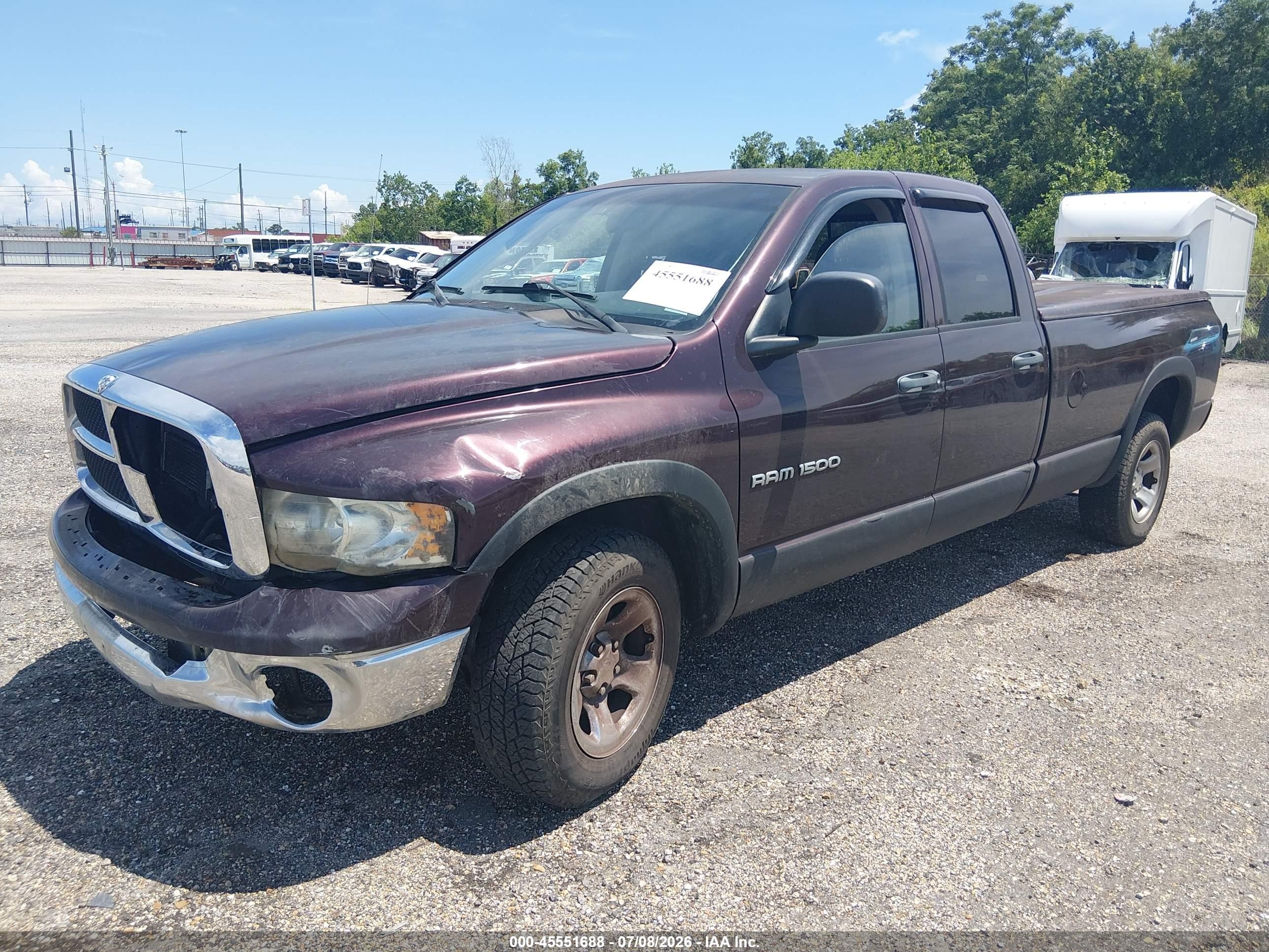 2004 Dodge Ram 1500 Slt/laramie Burgundy vin: 1D7HA18N04J116696