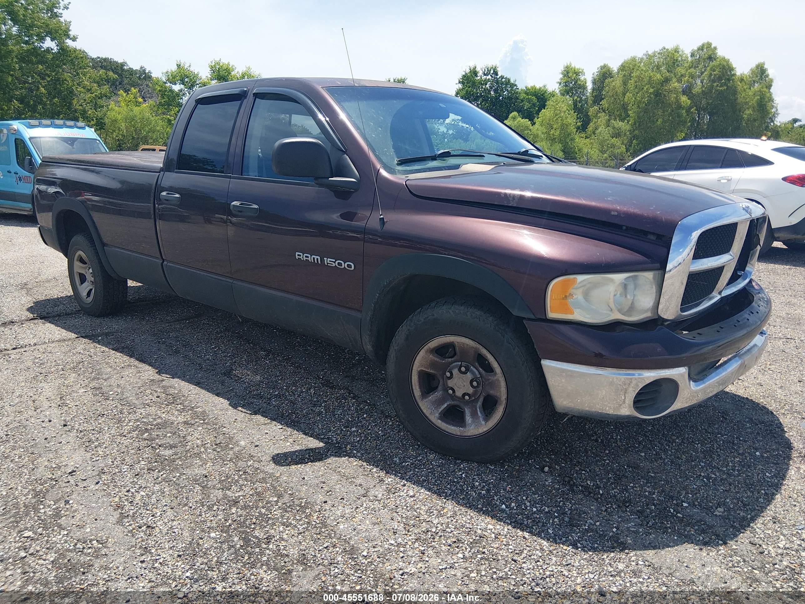 2004 Dodge Ram 1500 Slt/laramie Burgundy vin: 1D7HA18N04J116696