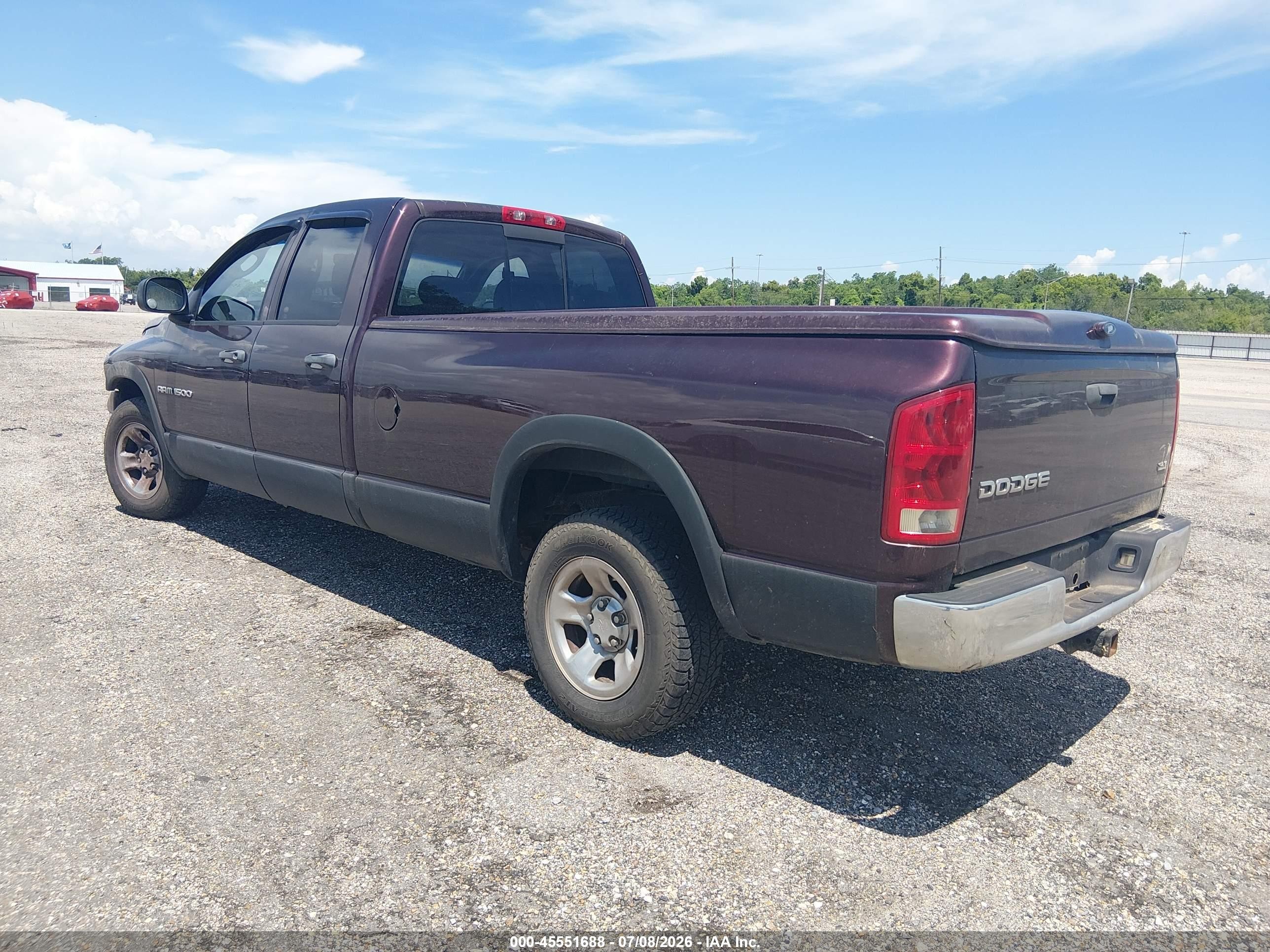 2004 Dodge Ram 1500 Slt/laramie Burgundy vin: 1D7HA18N04J116696