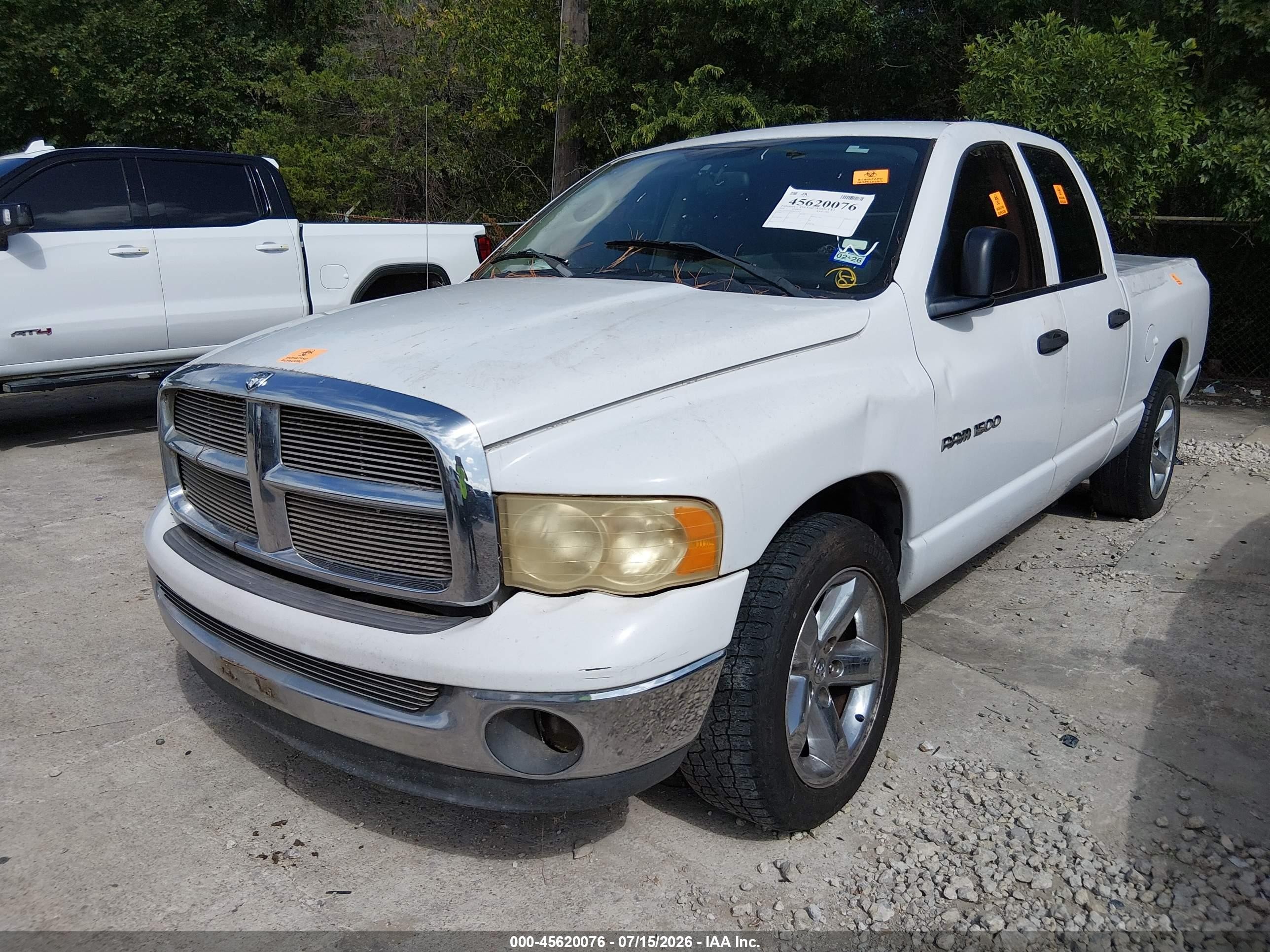 2004 Dodge Ram 1500 Slt/laramie White vin: 1D7HA18N04S505087