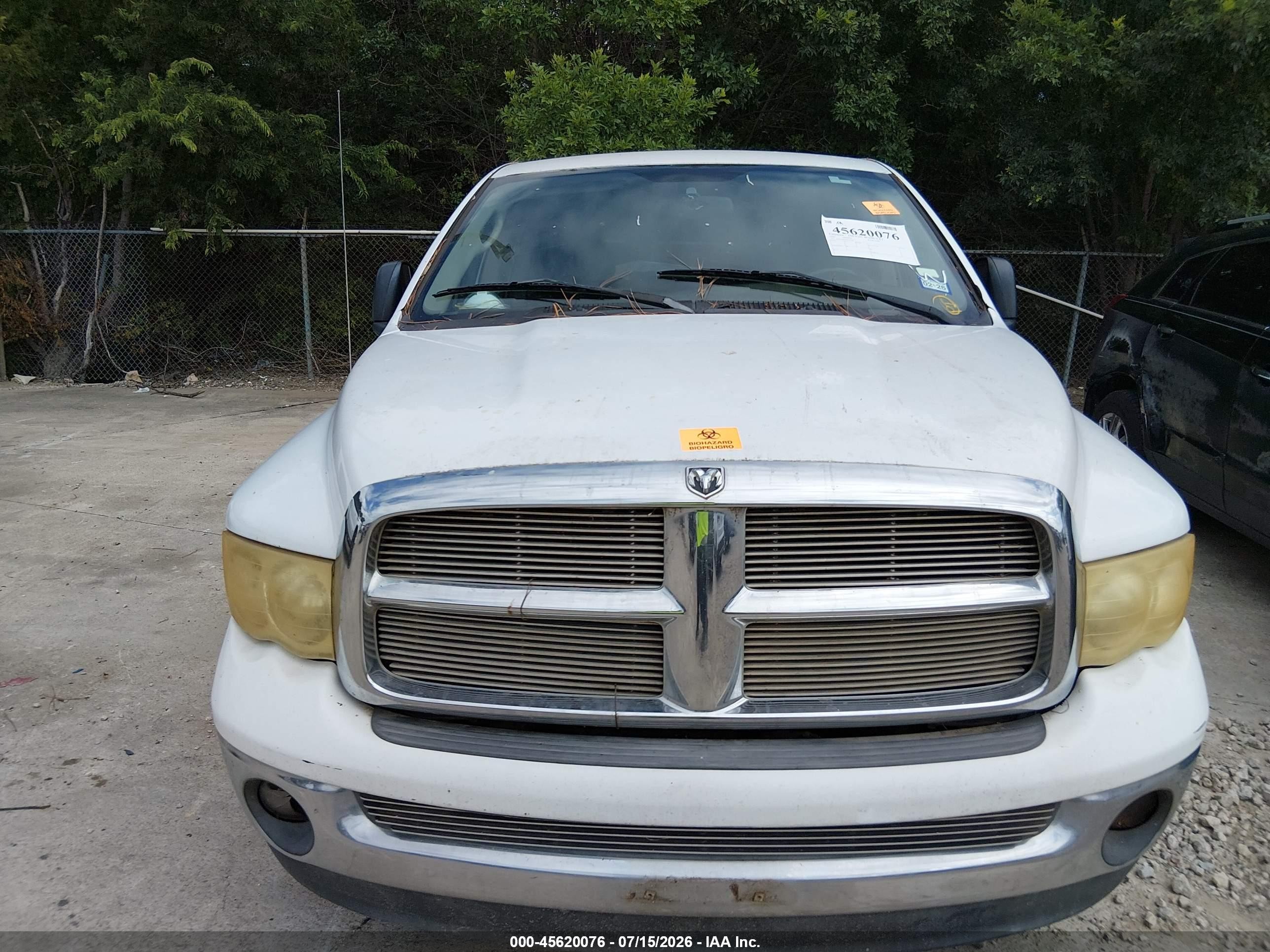 2004 Dodge Ram 1500 Slt/laramie White vin: 1D7HA18N04S505087