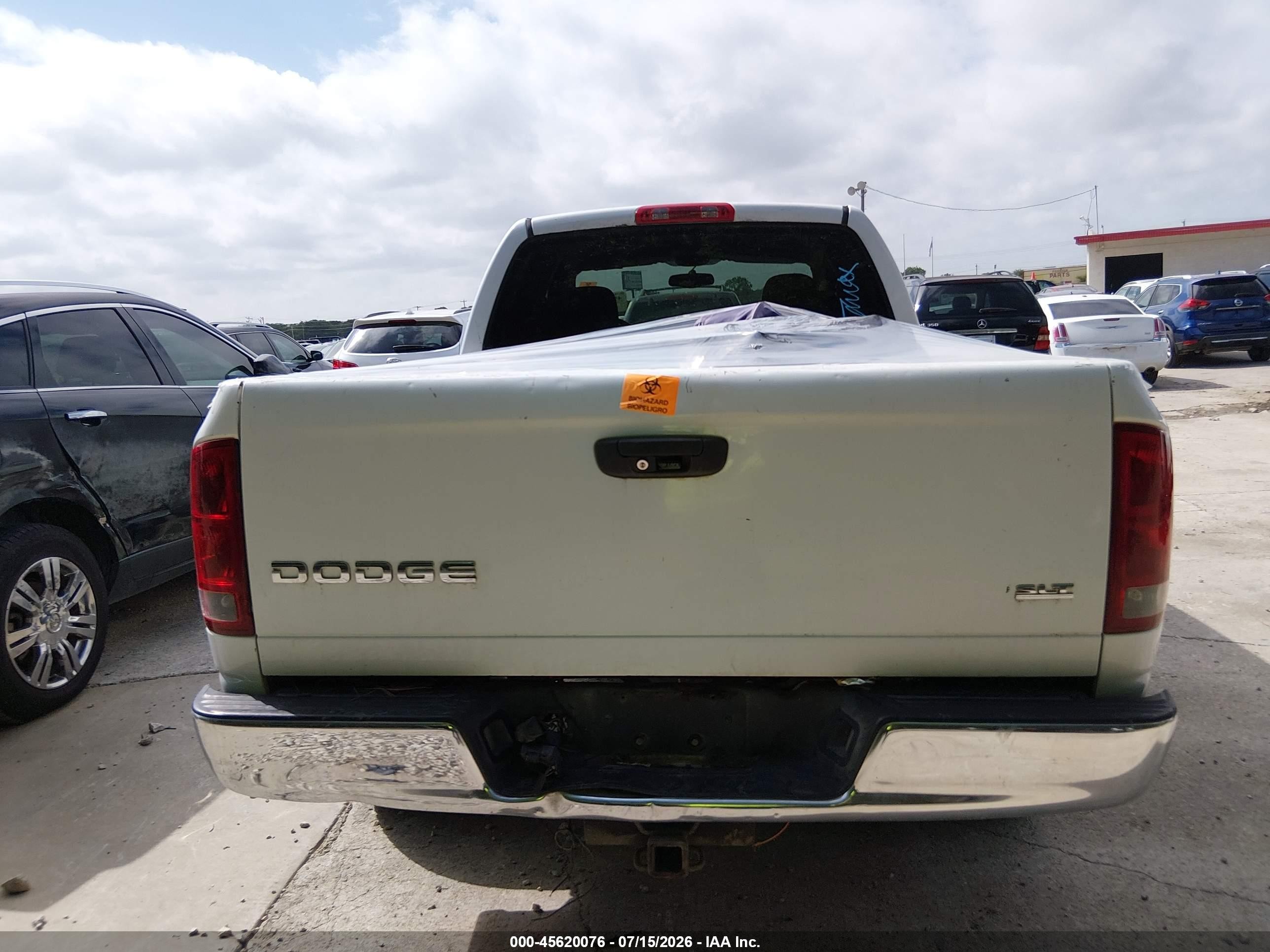 2004 Dodge Ram 1500 Slt/laramie White vin: 1D7HA18N04S505087