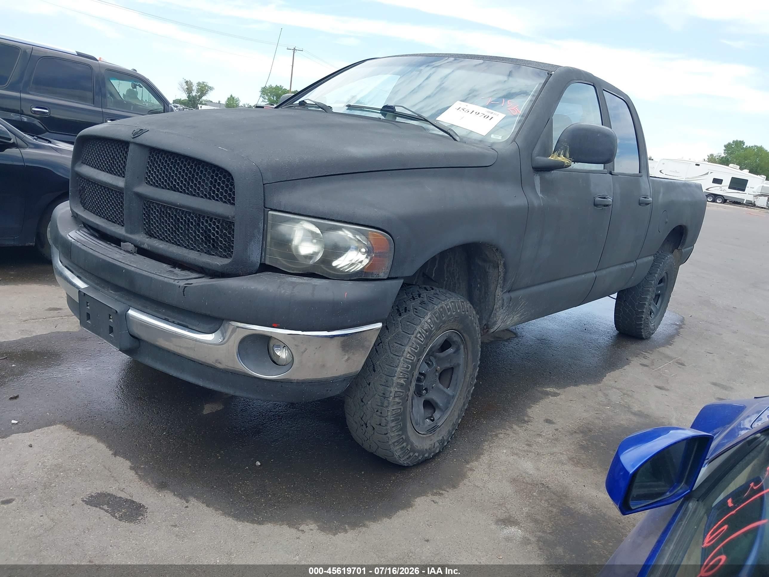 2004 Dodge Ram 1500 Slt/laramie Black vin: 1D7HA18N04S722848