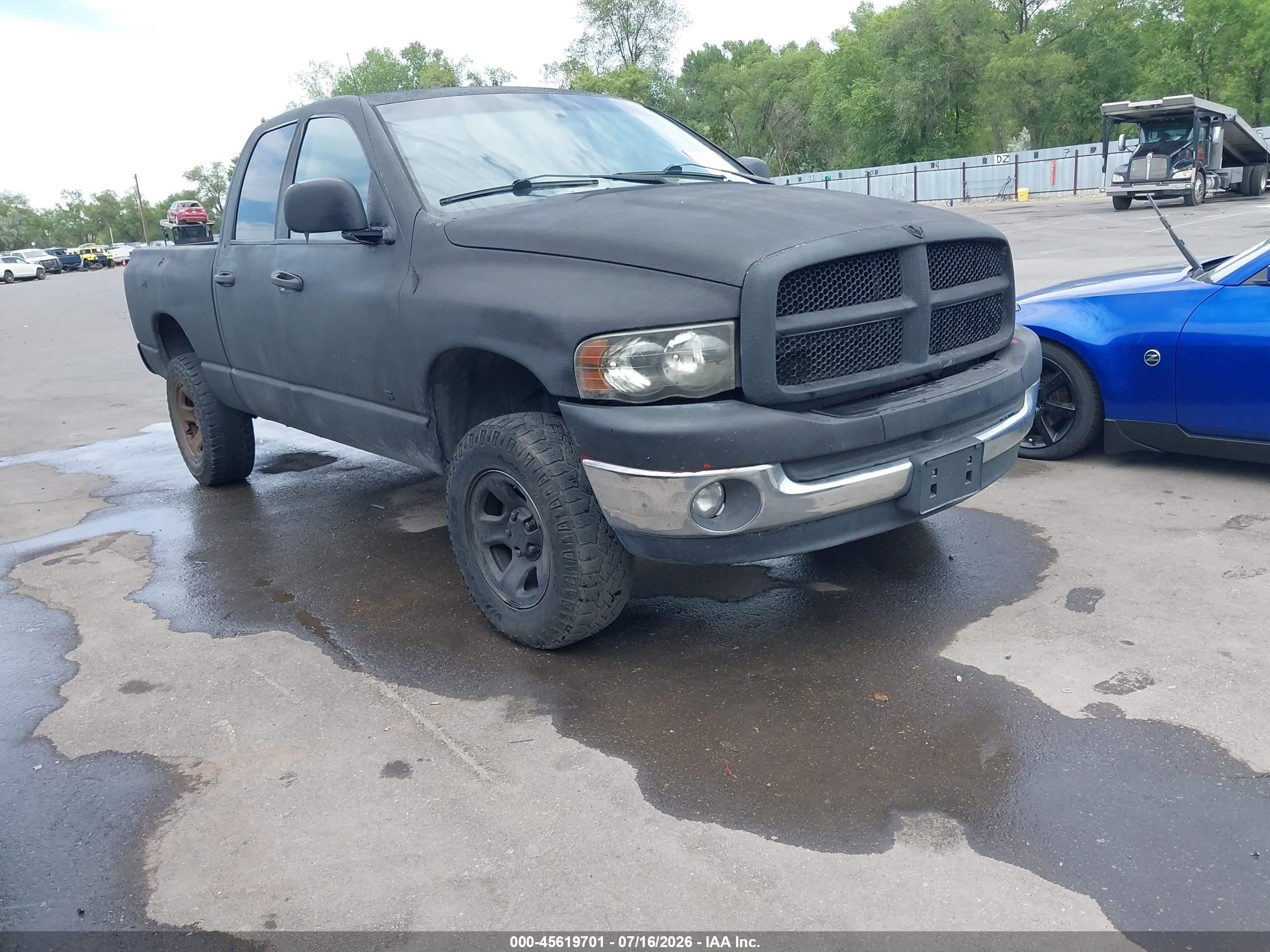 2004 Dodge Ram 1500 Slt/laramie Black vin: 1D7HA18N04S722848