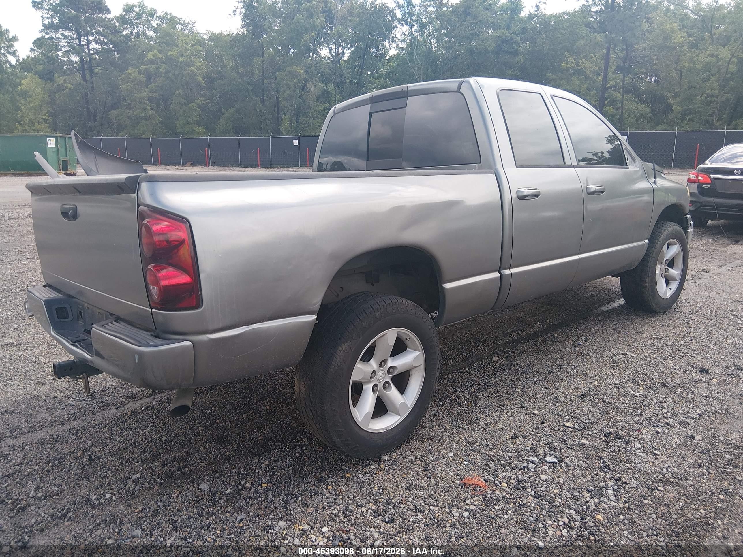 2008 Dodge Ram 1500 Slt Gray vin: 1D7HA18N08J117207