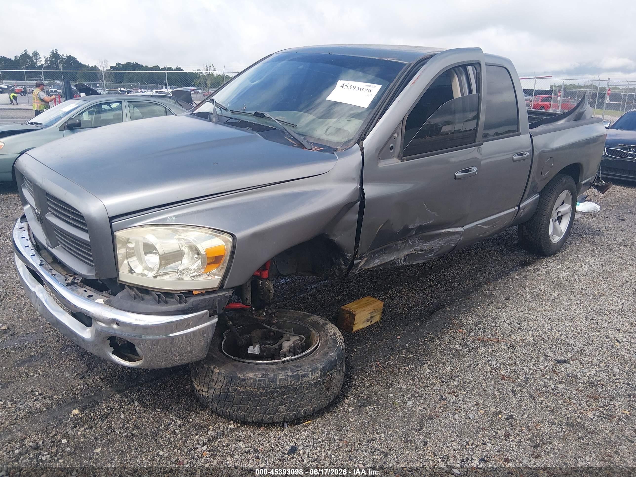 2008 Dodge Ram 1500 Slt Gray vin: 1D7HA18N08J117207