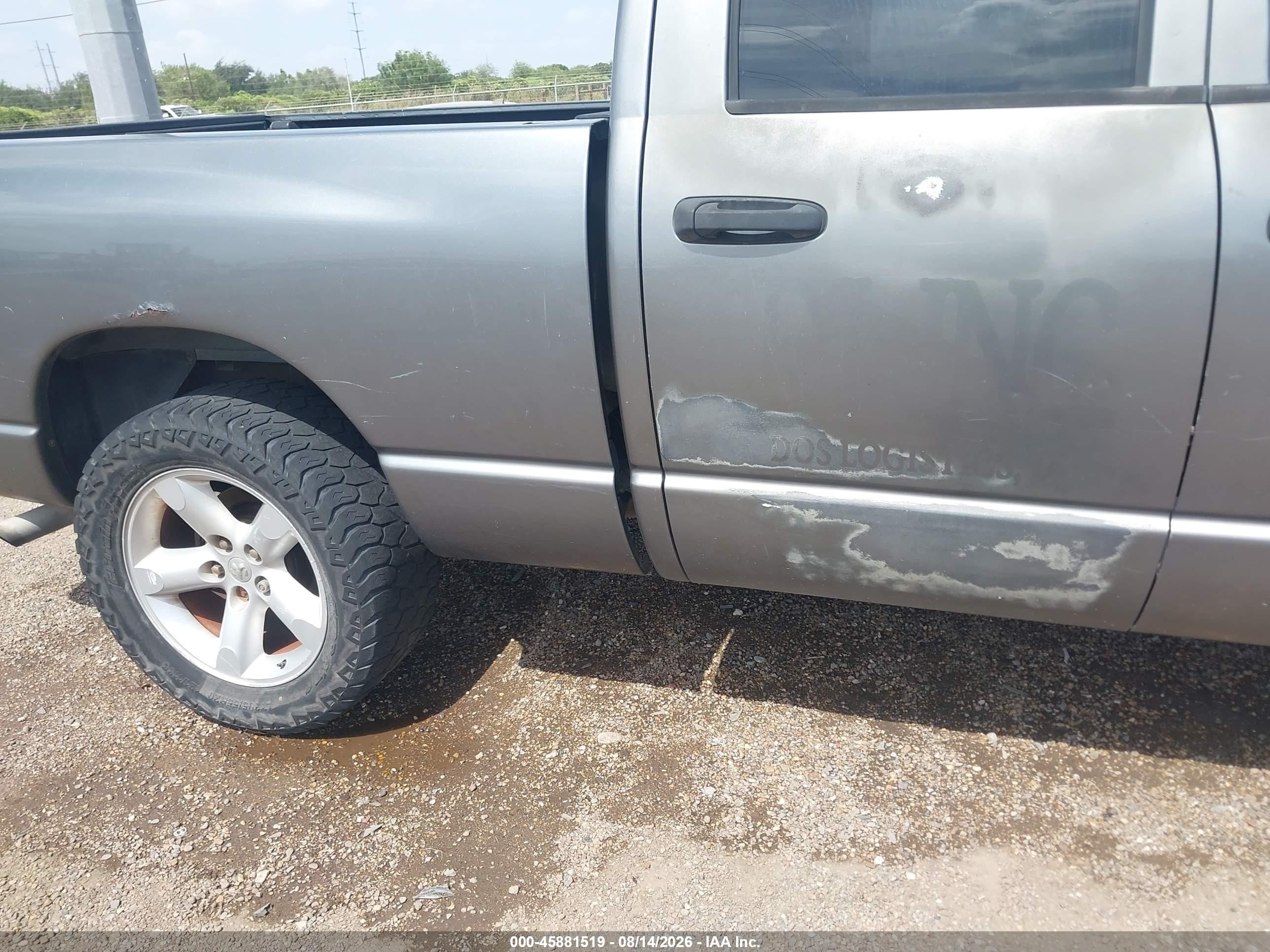 2008 Dodge Ram 1500 Slt Gray vin: 1D7HA18N08J236505