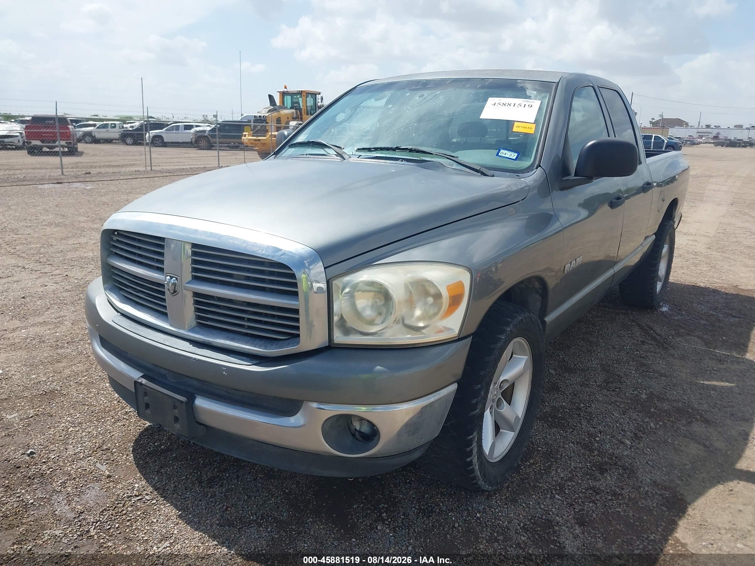 2008 Dodge Ram 1500 Slt Gray vin: 1D7HA18N08J236505