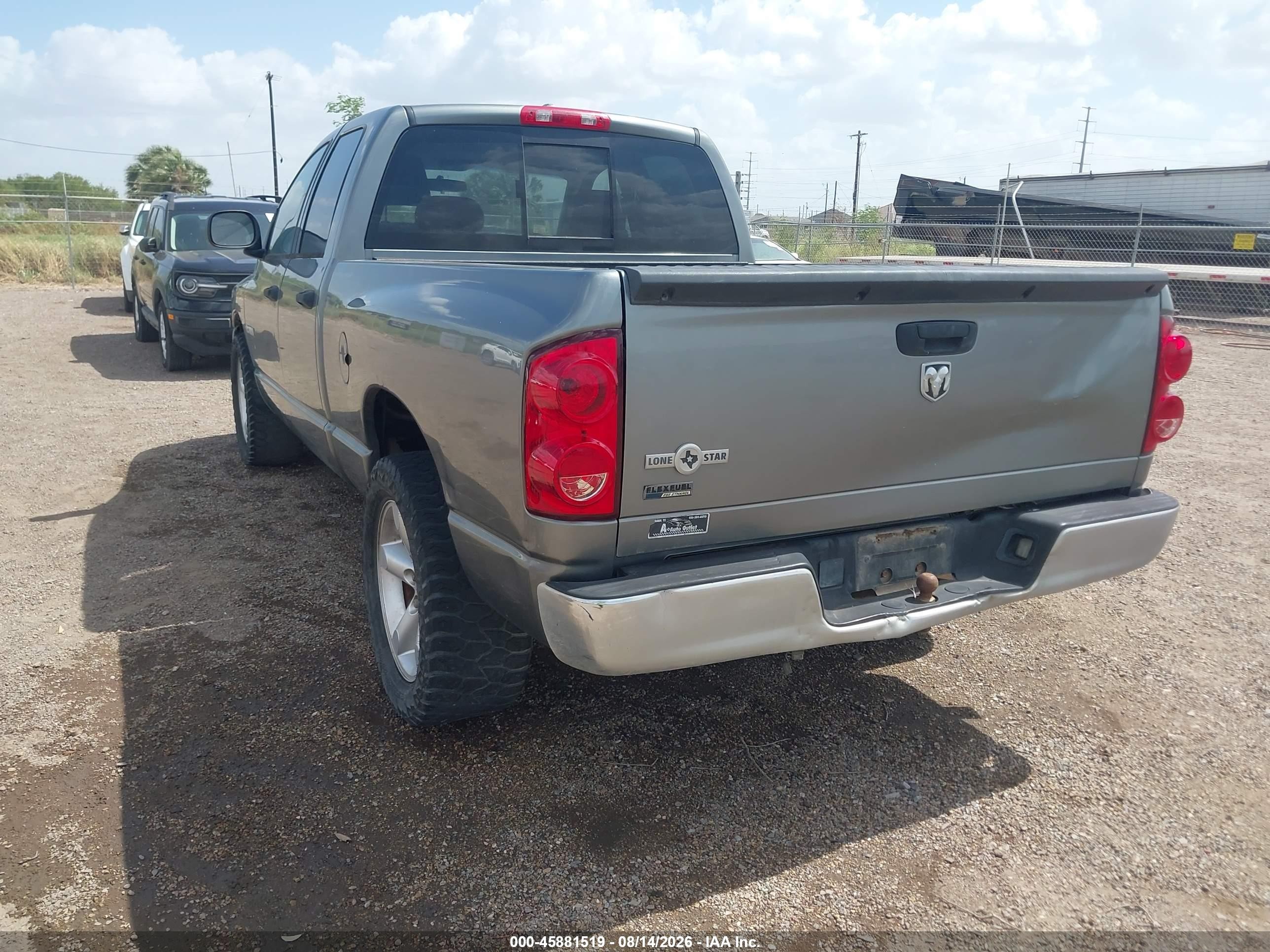2008 Dodge Ram 1500 Slt Gray vin: 1D7HA18N08J236505