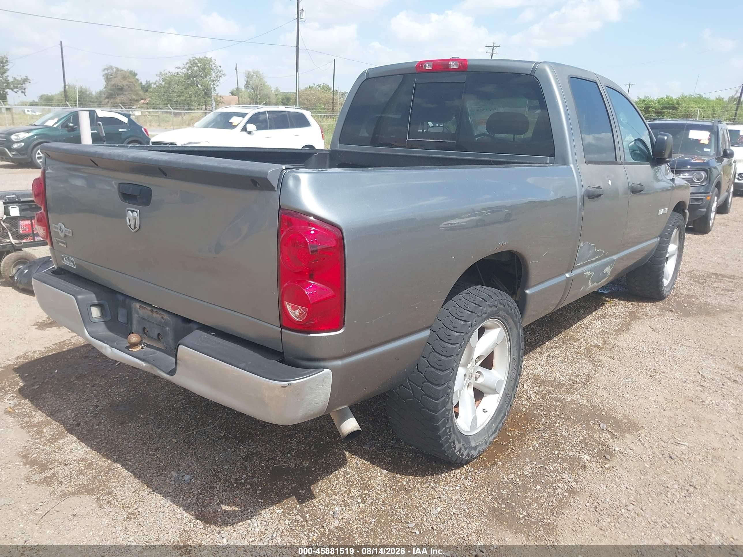 2008 Dodge Ram 1500 Slt Gray vin: 1D7HA18N08J236505