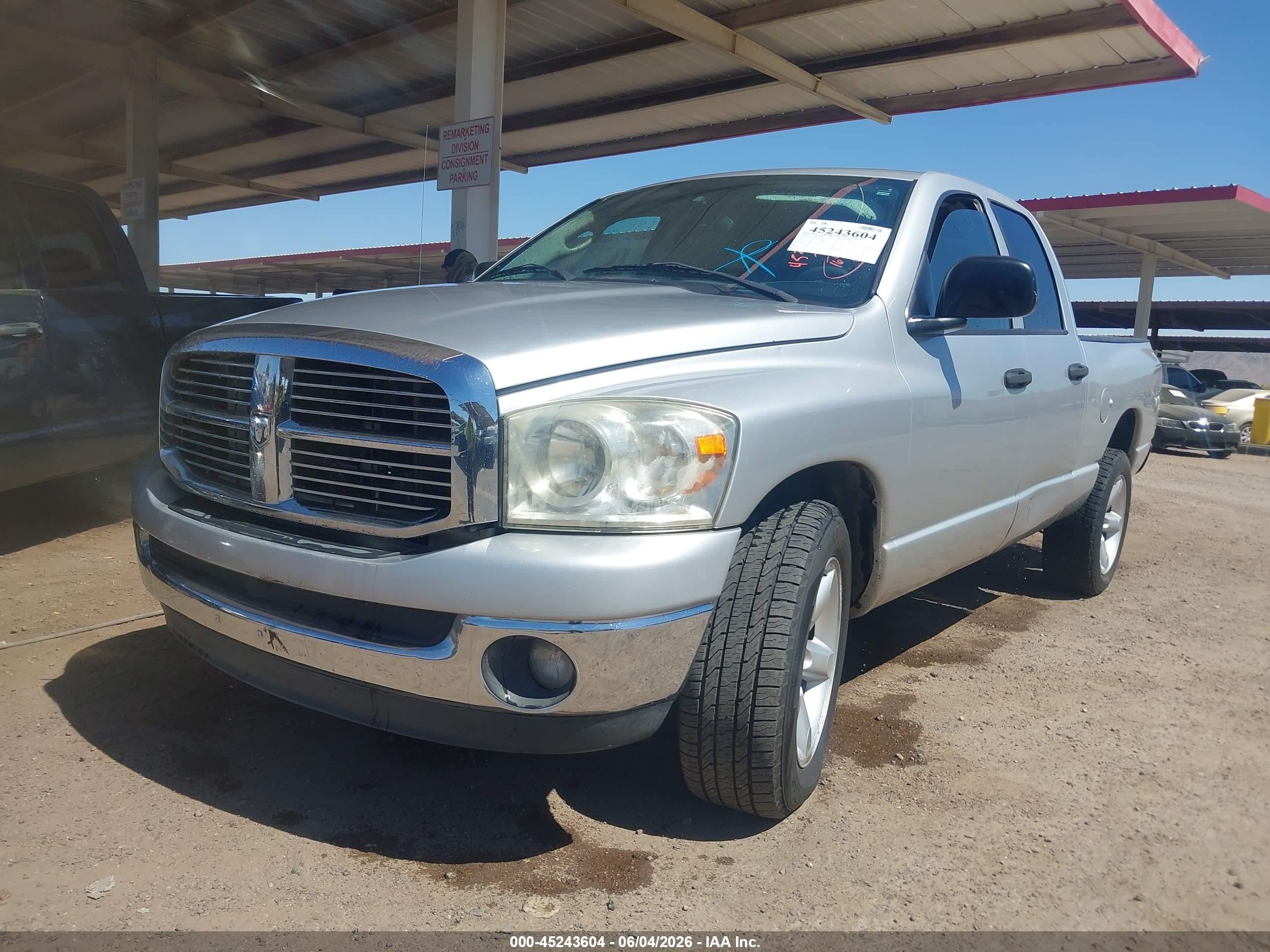 2008 Dodge Ram 1500 Slt Gray vin: 1D7HA18N08S537723