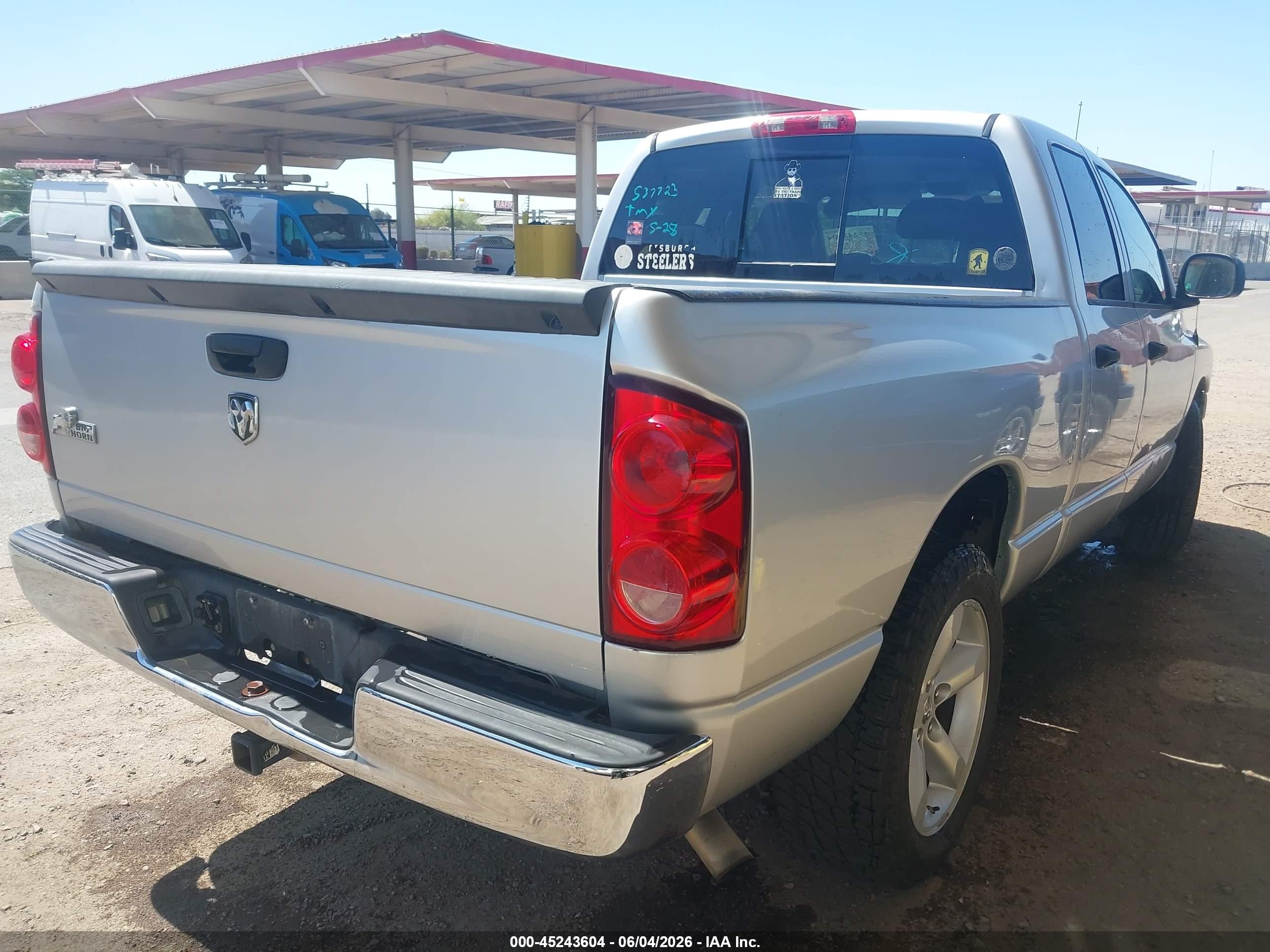 2008 Dodge Ram 1500 Slt Gray vin: 1D7HA18N08S537723