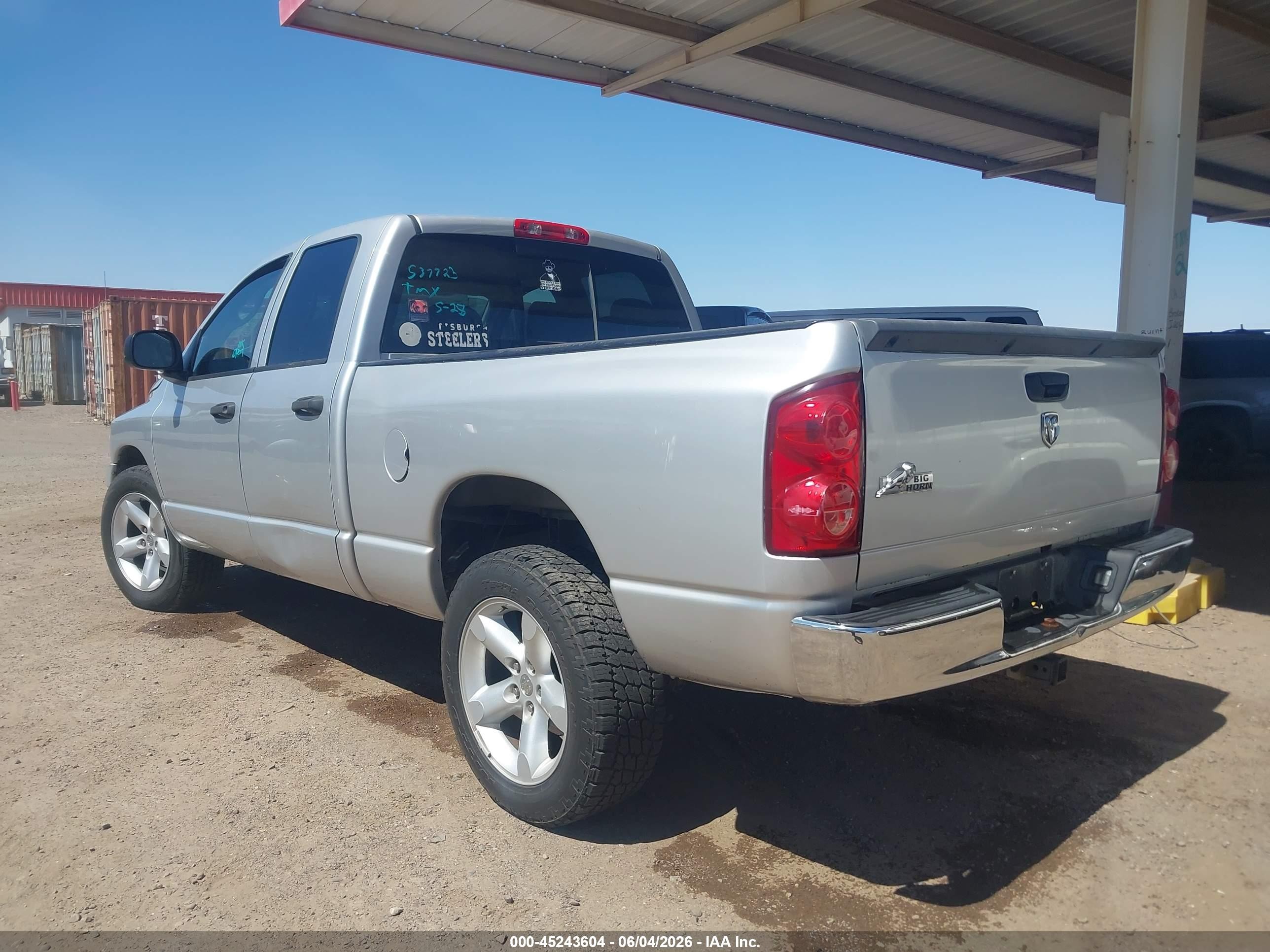 2008 Dodge Ram 1500 Slt Gray vin: 1D7HA18N08S537723