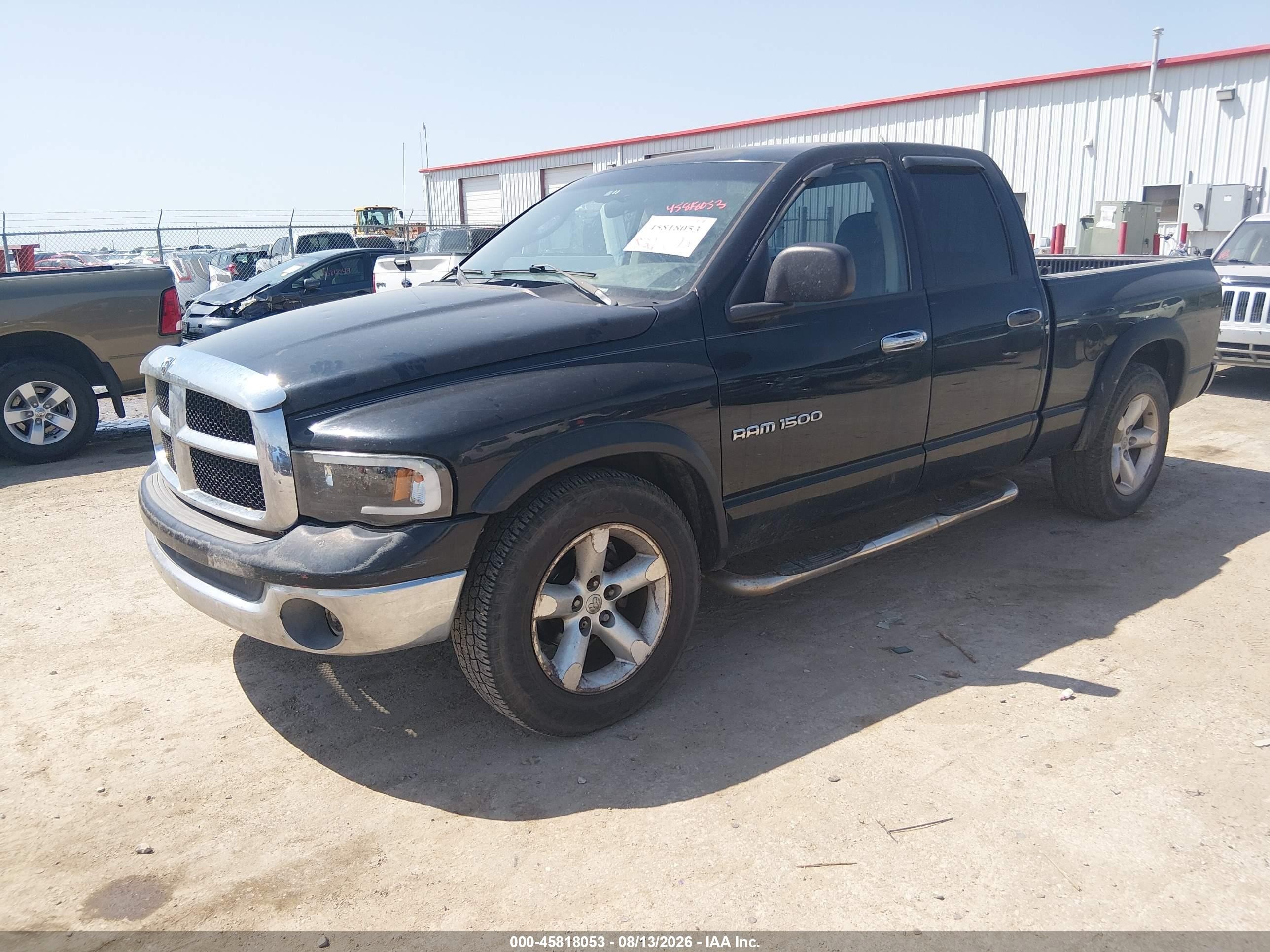 2003 Dodge Ram 1500 Slt/laramie/st Black vin: 1D7HA18N13J673048