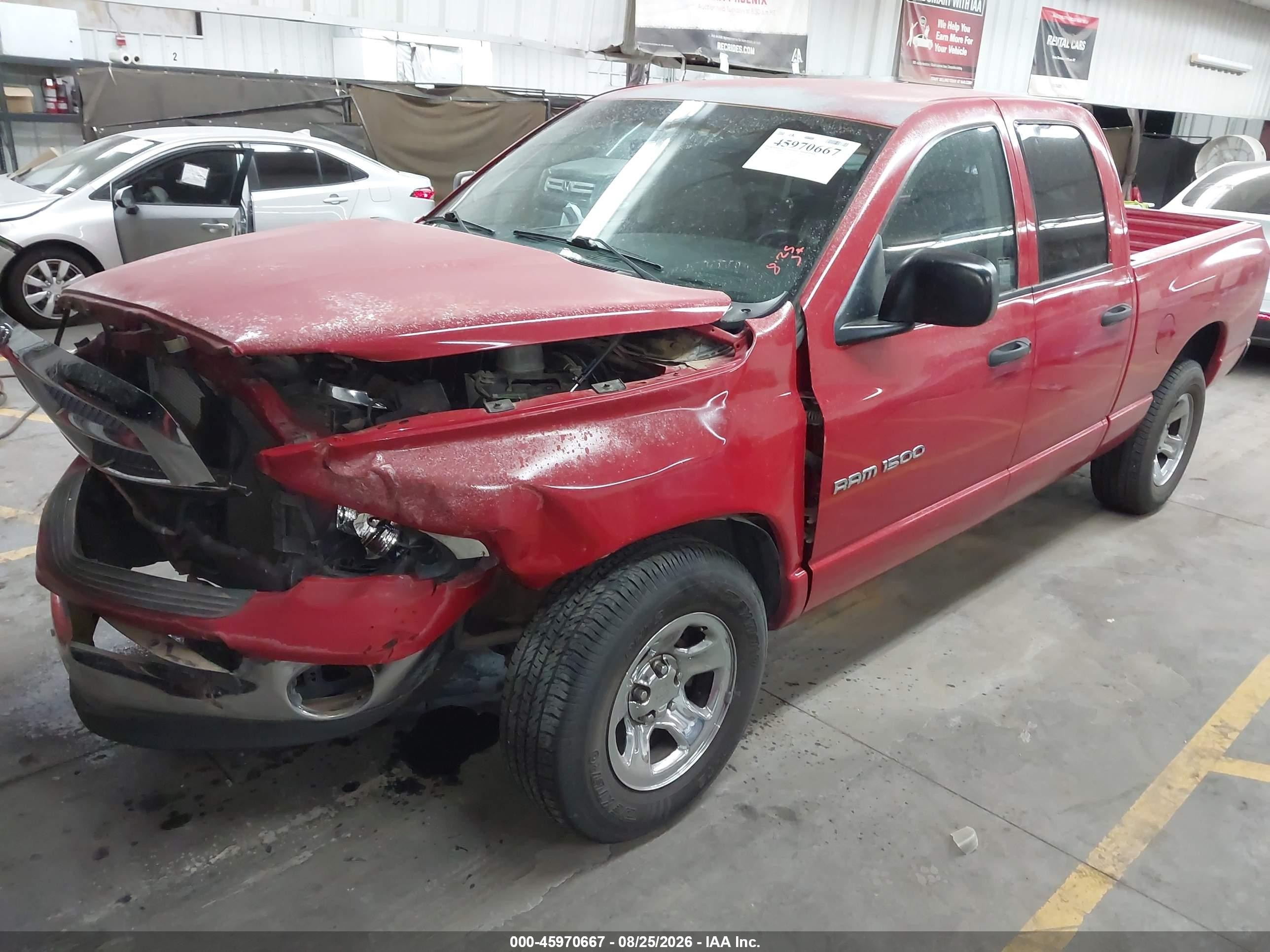 2004 Dodge Ram 1500 Slt/laramie Red vin: 1D7HA18N14S601665