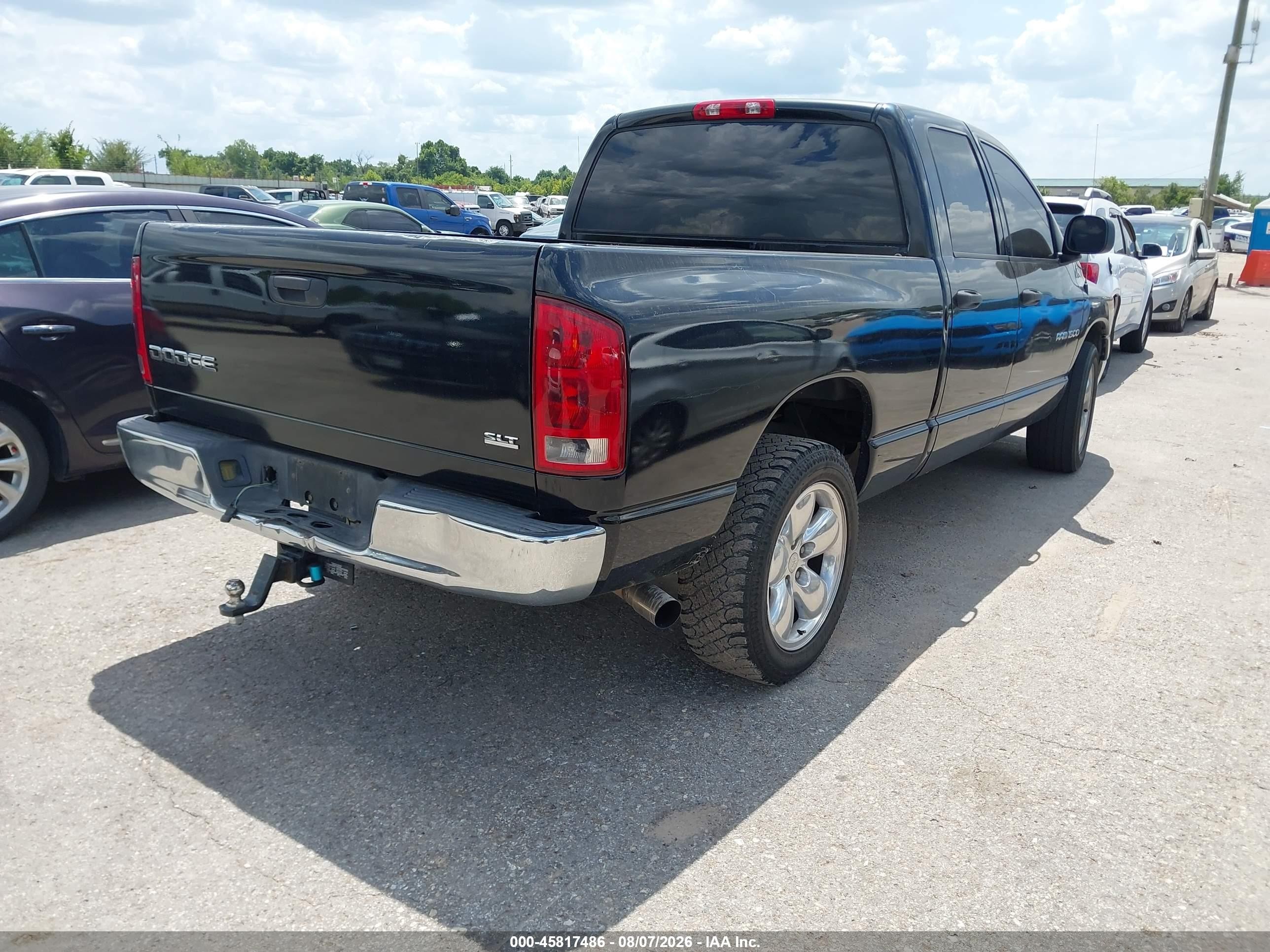 2004 Dodge Ram 1500 Slt/laramie Black vin: 1D7HA18N14S774960
