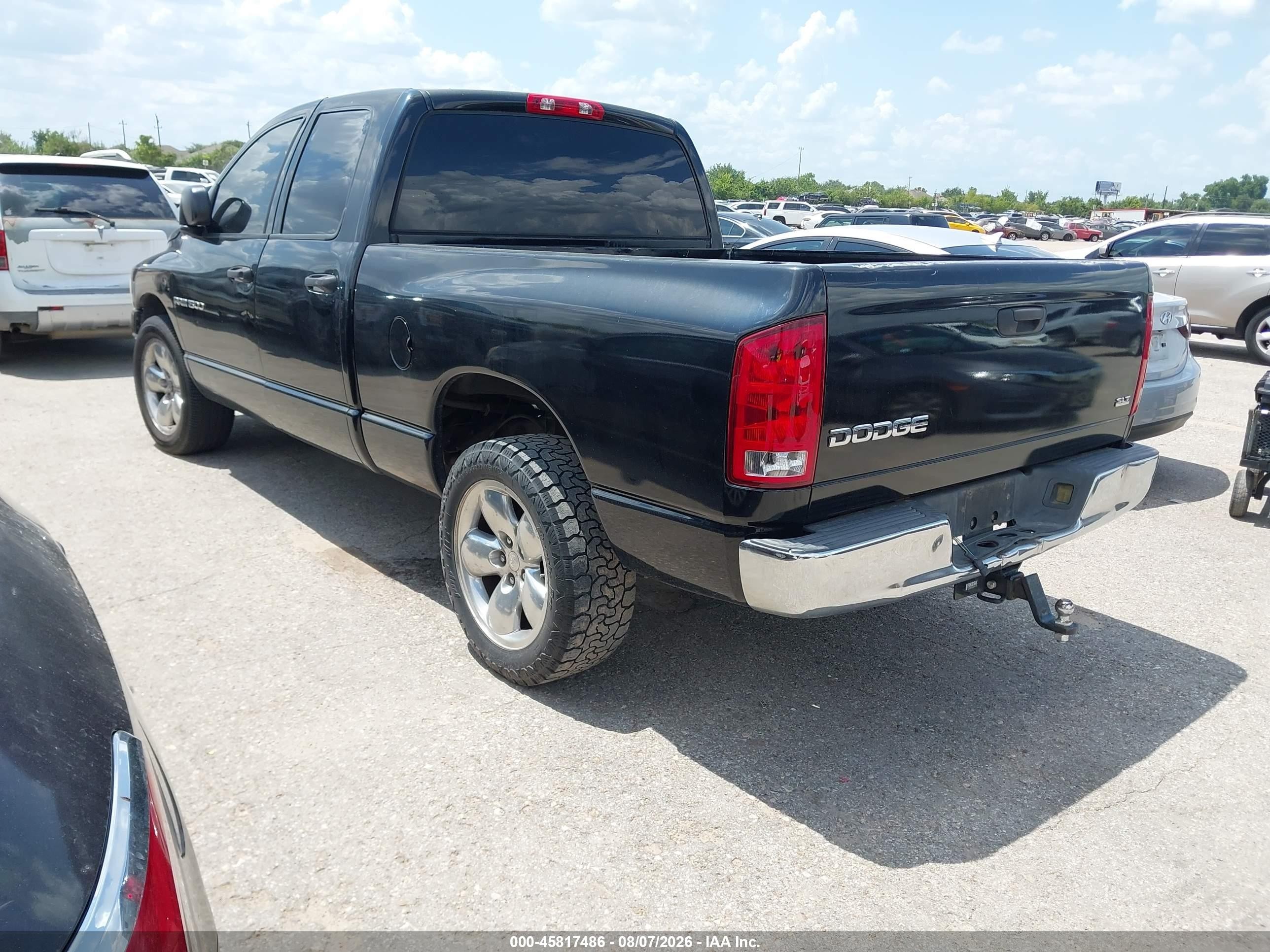 2004 Dodge Ram 1500 Slt/laramie Black vin: 1D7HA18N14S774960