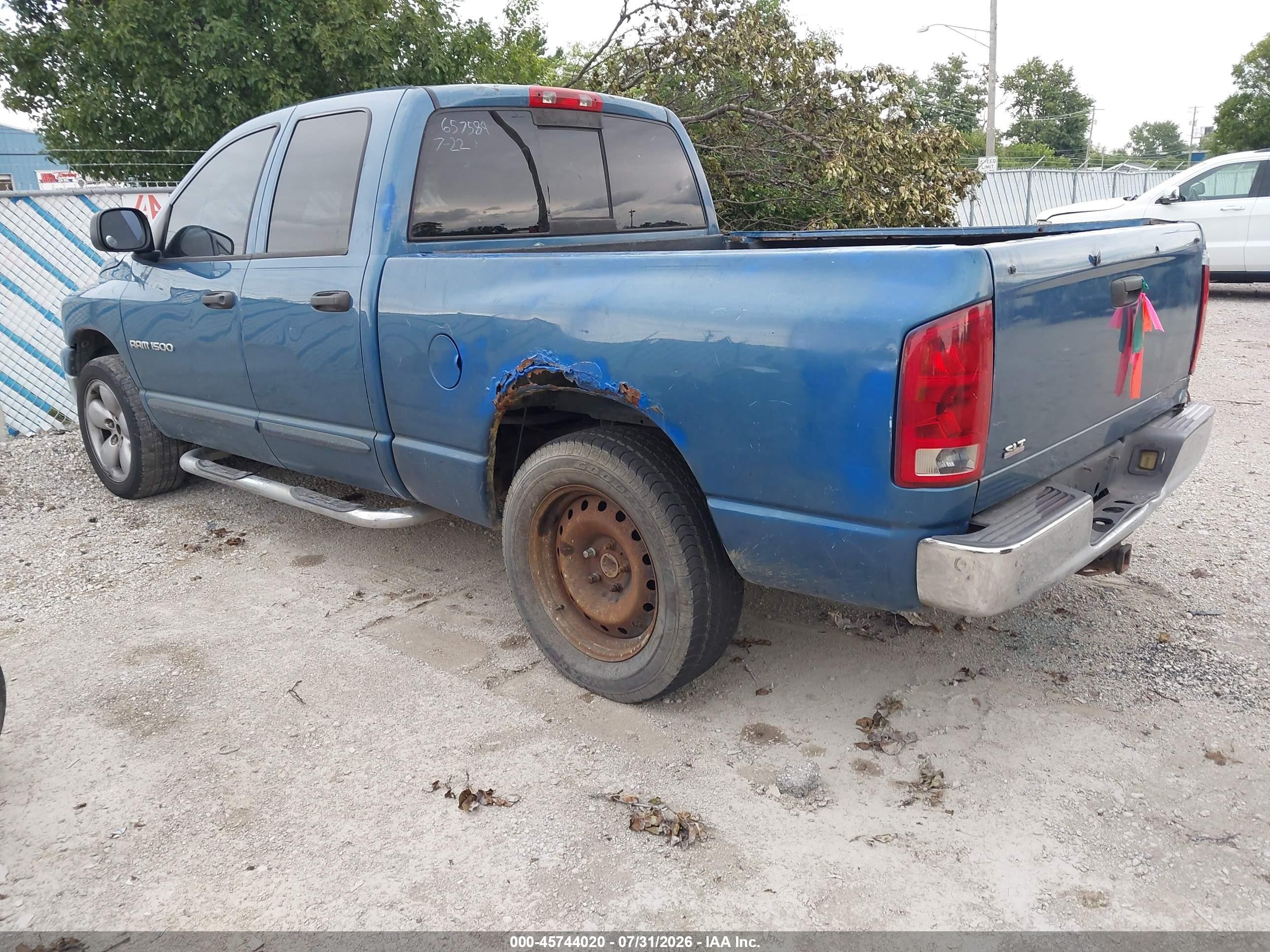 2006 Dodge Ram 1500 Slt Blue vin: 1D7HA18N16S657589