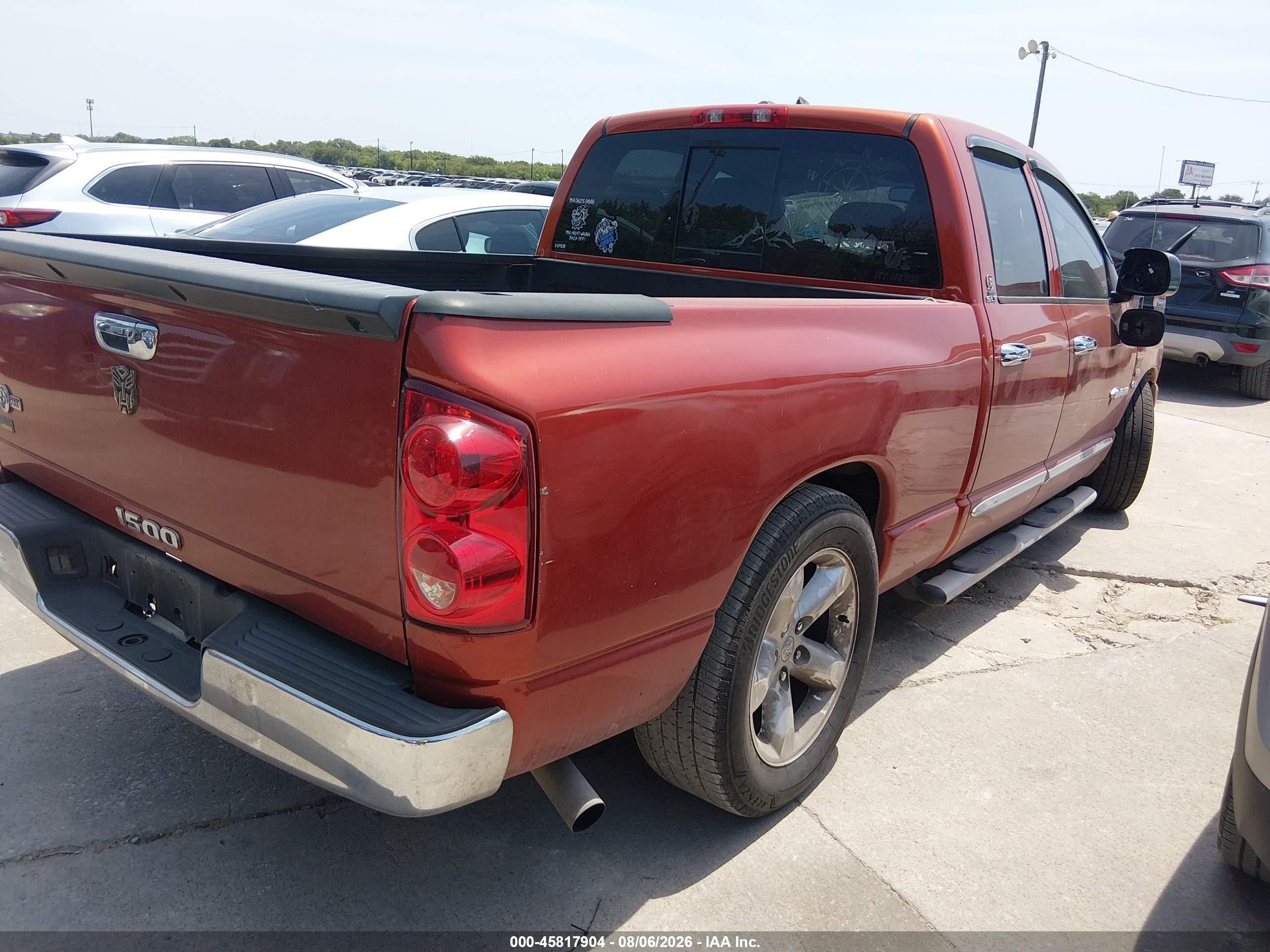 2008 Dodge Ram 1500 Slt Orange vin: 1D7HA18N18S588759