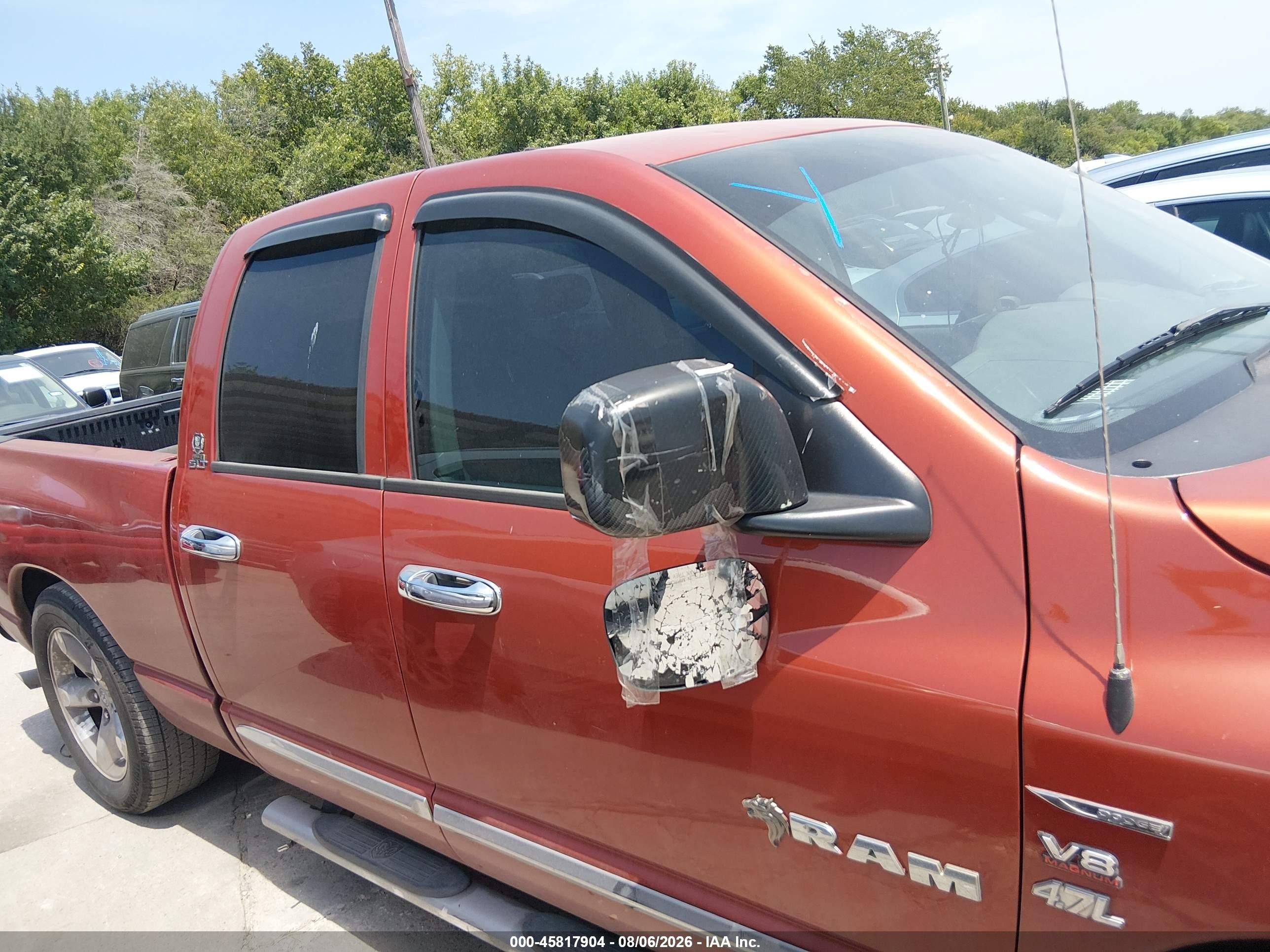 2008 Dodge Ram 1500 Slt Orange vin: 1D7HA18N18S588759